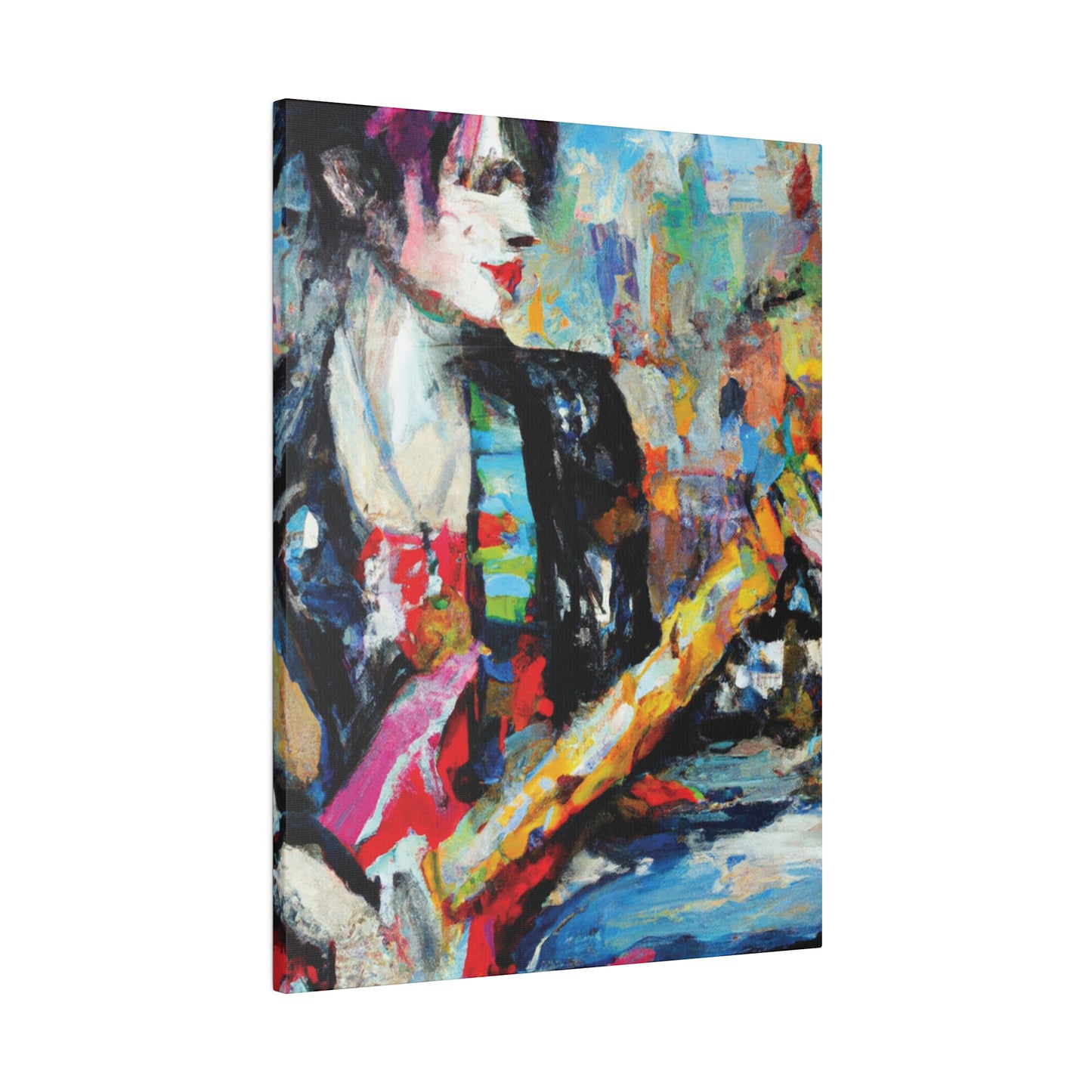 8162K - Rockstar Oil Painting Style Print | Poster | Home Decor | Wall Art | Music Art | Canvas