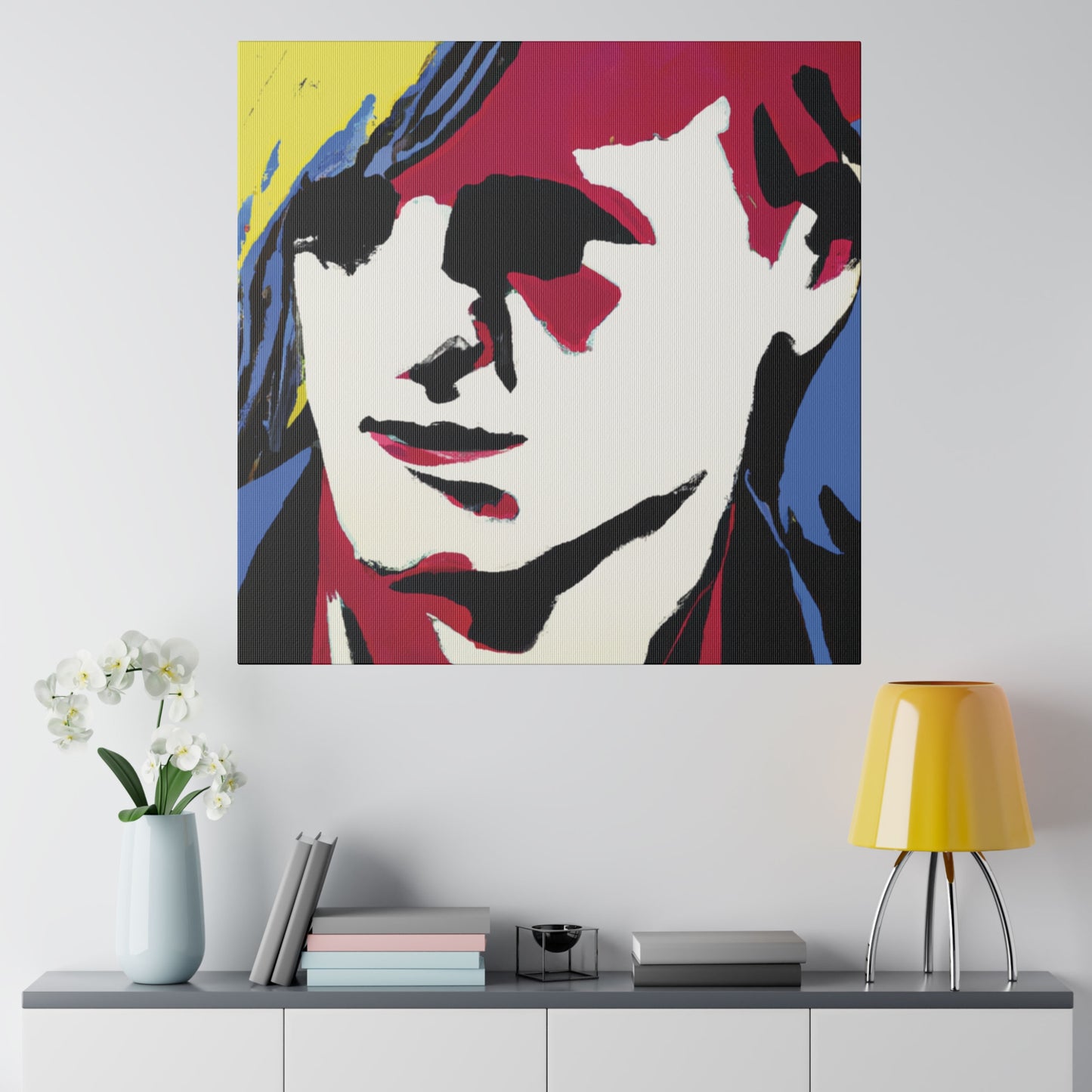 8246E - Rockstar Painting Print | Face | Abstract | Poster | Home Decor | Wall Art | Music Art | Canvas