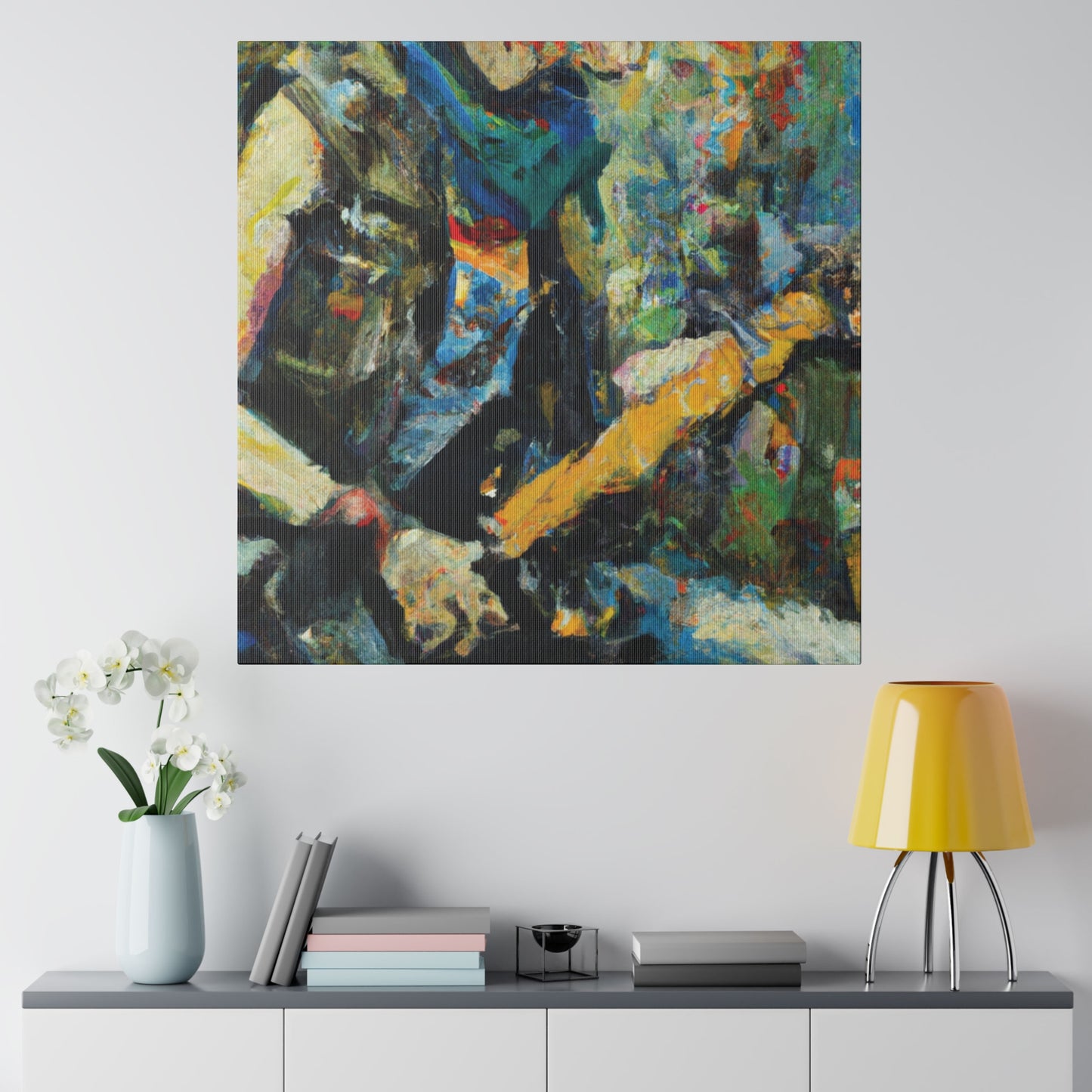 3758W - Rockstar Oil Painting Style Print | Poster | Home Decor | Wall Art | Music Art | Canvas