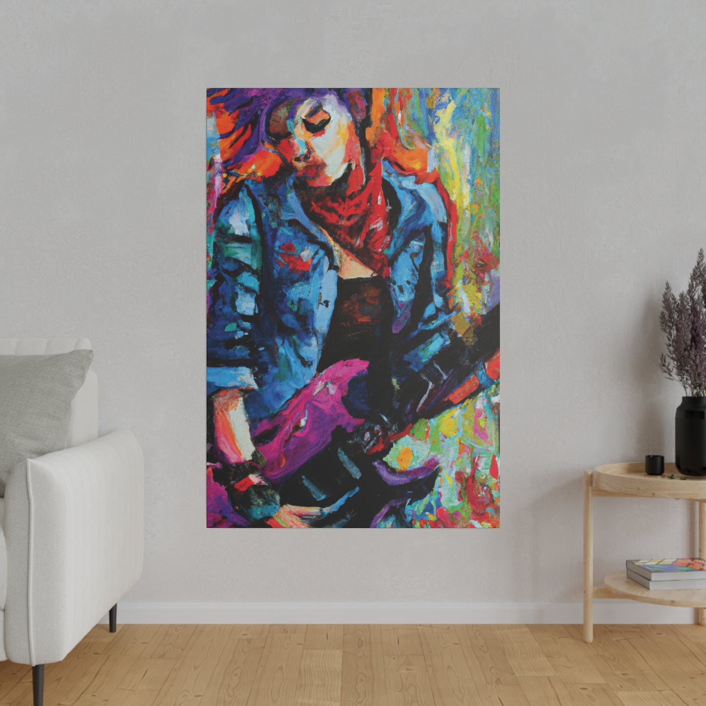 9531Q - Rockstar Oil Painting Style Print | Poster | Home Decor | Wall Art | Music Art | Canvas