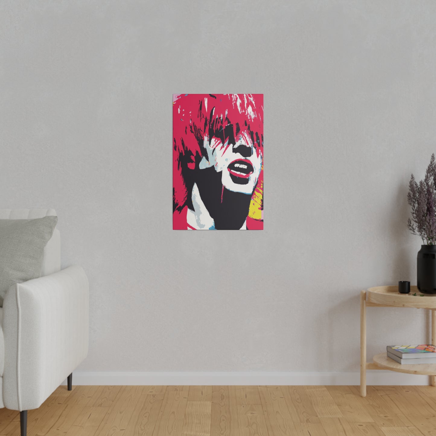 8269P - Rockstar Painting Print | Face | Abstract | Poster | Home Decor | Wall Art | Music Art | Canvas