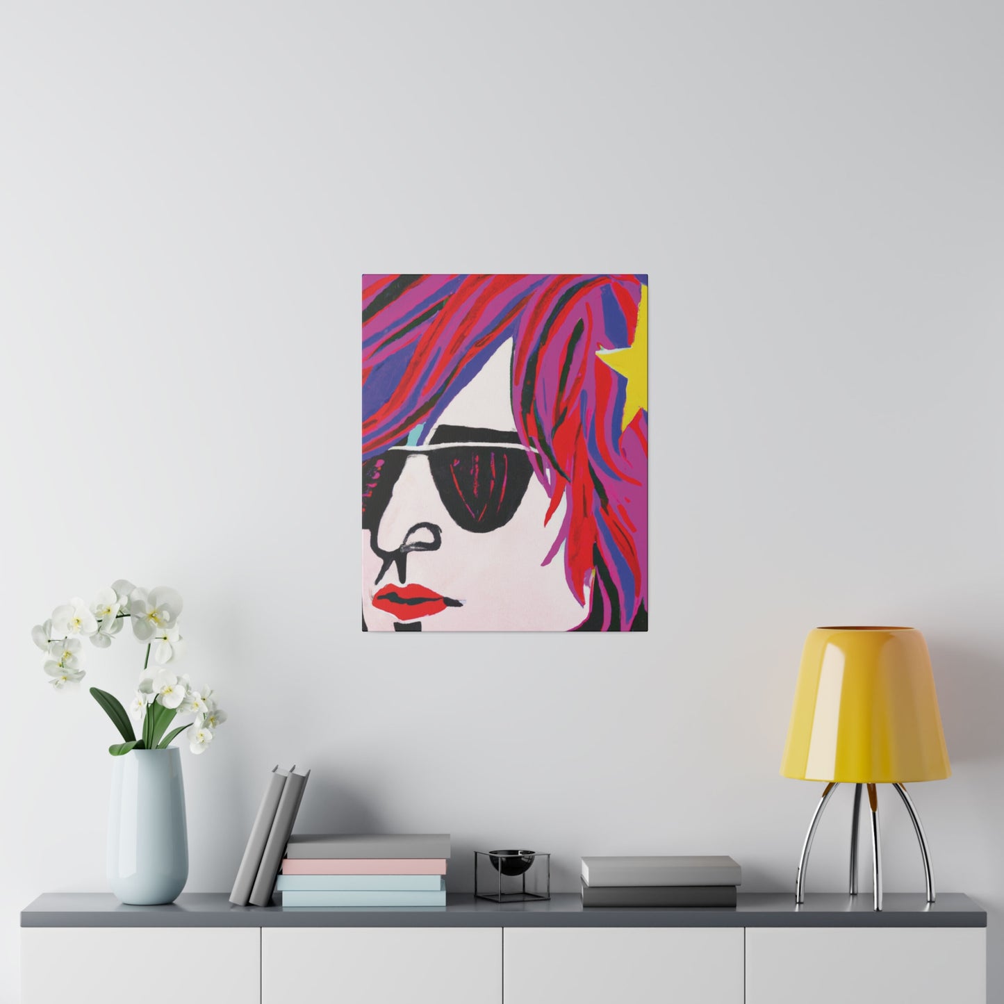 3293X - Rockstar Painting Print | Face | Abstract | Poster | Home Decor | Wall Art | Music Art | Canvas