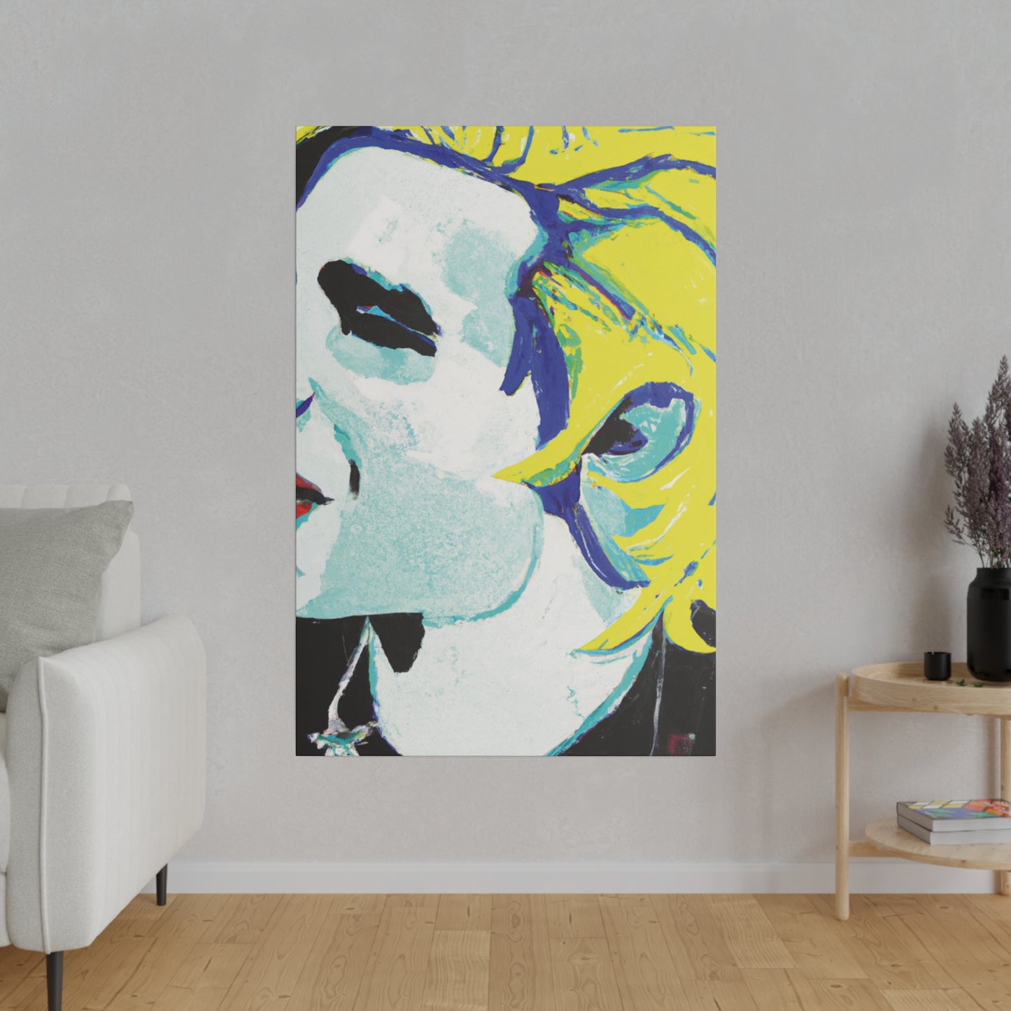 8129A - Rockstar Painting Print | Face | Abstract | Poster | Home Decor | Wall Art | Music Art | Canvas