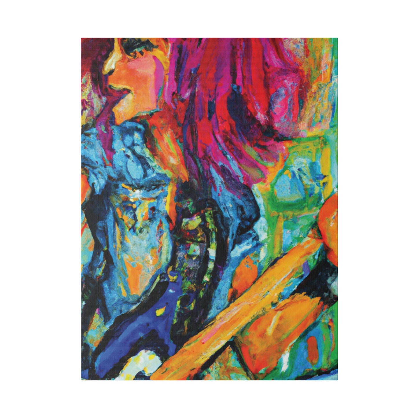 9483V - Rockstar Oil Painting Style Print | Poster | Home Decor | Wall Art | Music Art | Canvas