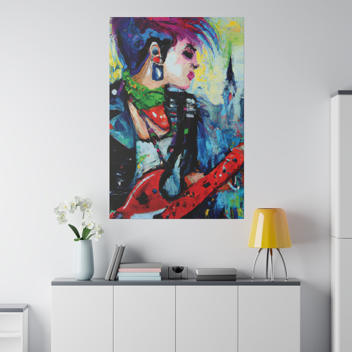 2183C - Rockstar Oil Painting Style Print | Poster | Home Decor | Wall Art | Music Art | Canvas