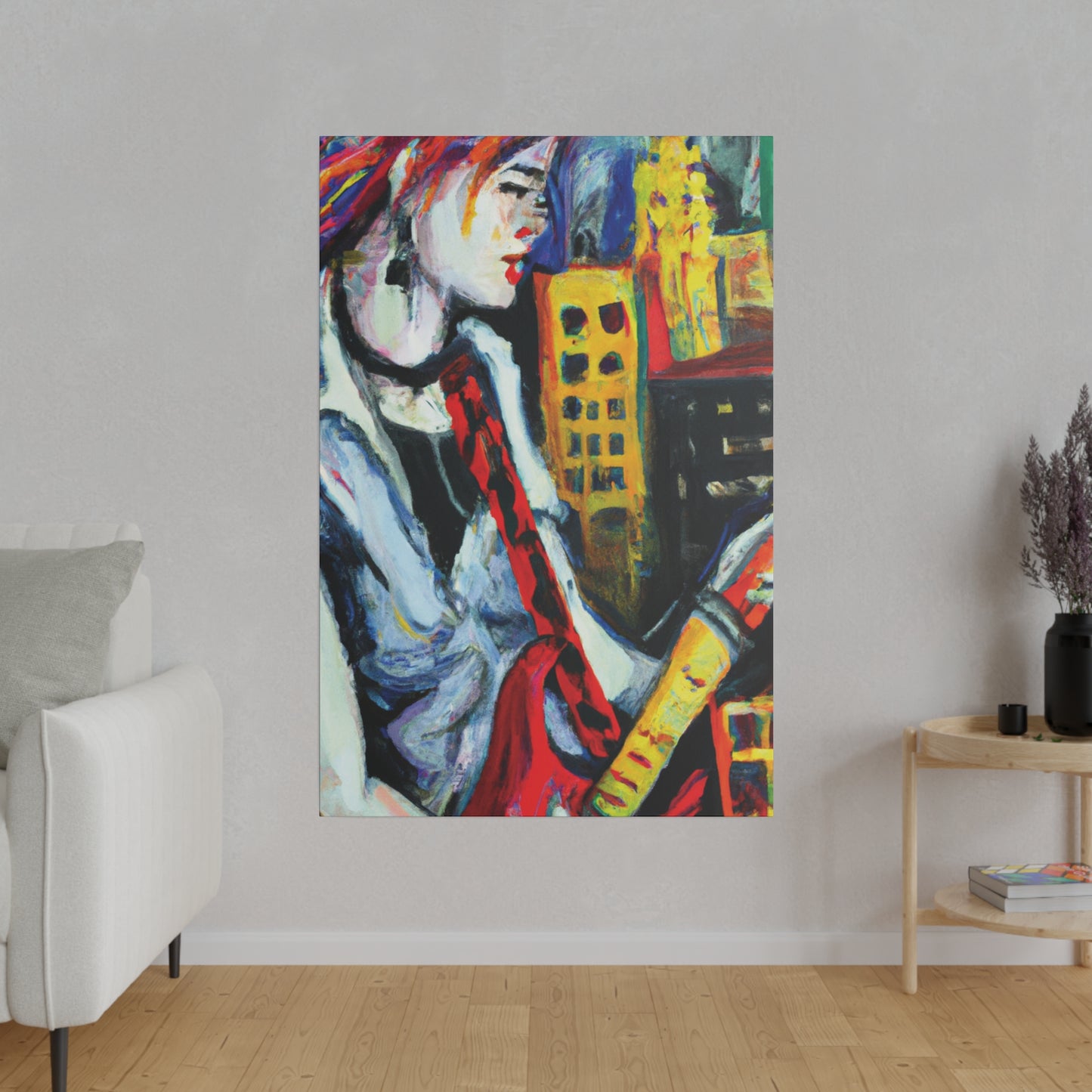 4053F - Rockstar Oil Painting Style Print | Poster | Home Decor | Wall Art | Music Art | Canvas