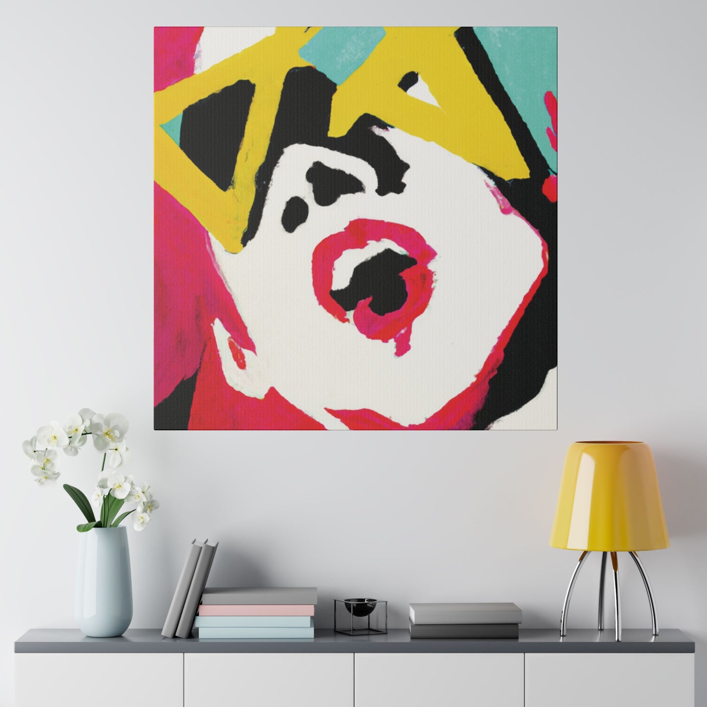 9419T - Rockstar Painting Print | Face | Abstract | Poster | Home Decor | Wall Art | Music Art | Canvas