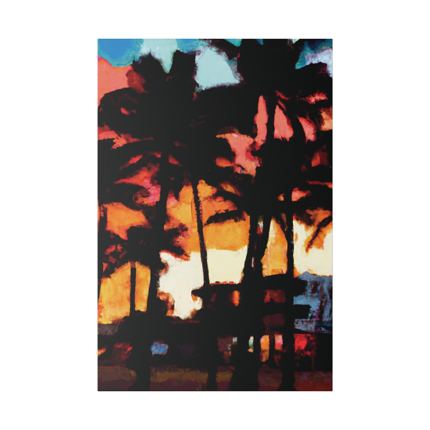 8498K - Miami Beach Sunset Painting Print | Miami | Beach | Sunset | Poster | Home Decor | Wall Art | Canvas