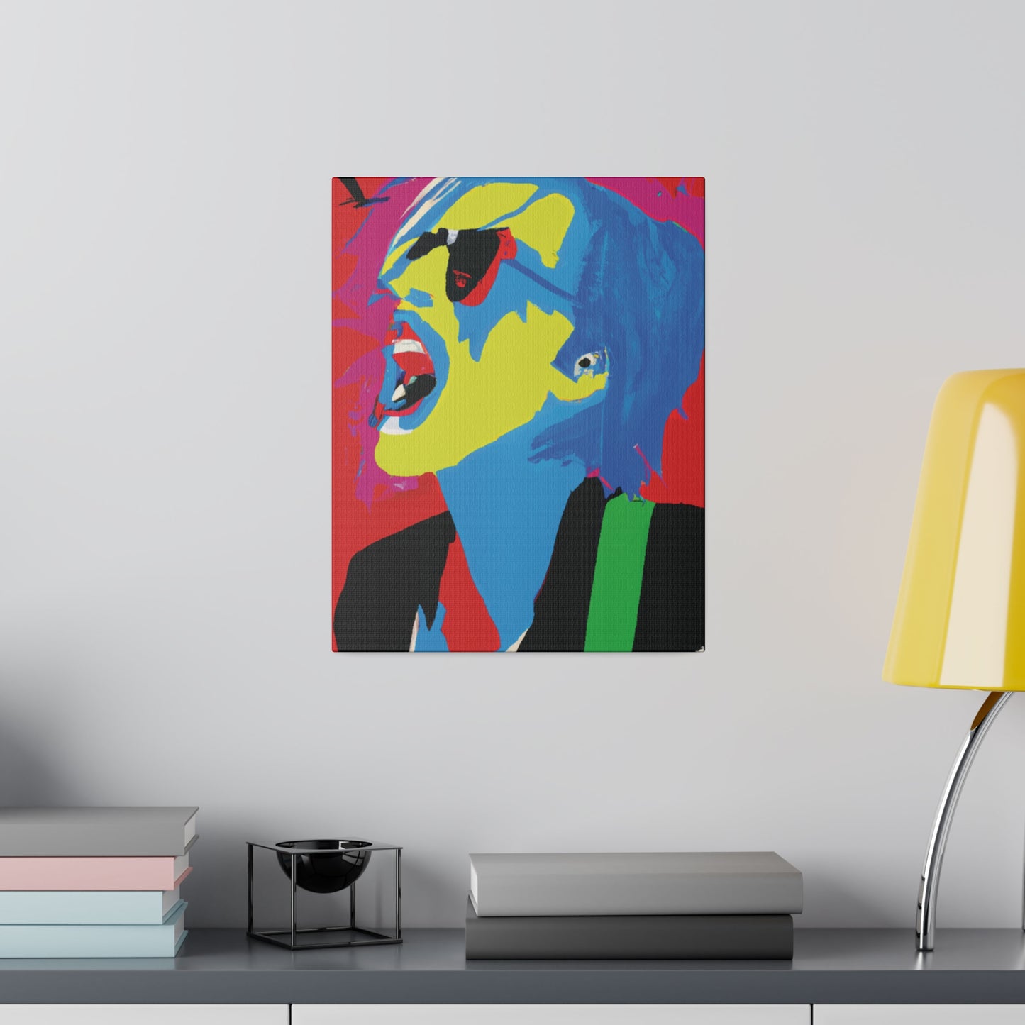 7805M - Rockstar Painting Print | Face | Abstract | Poster | Home Decor | Wall Art | Music Art | Canvas