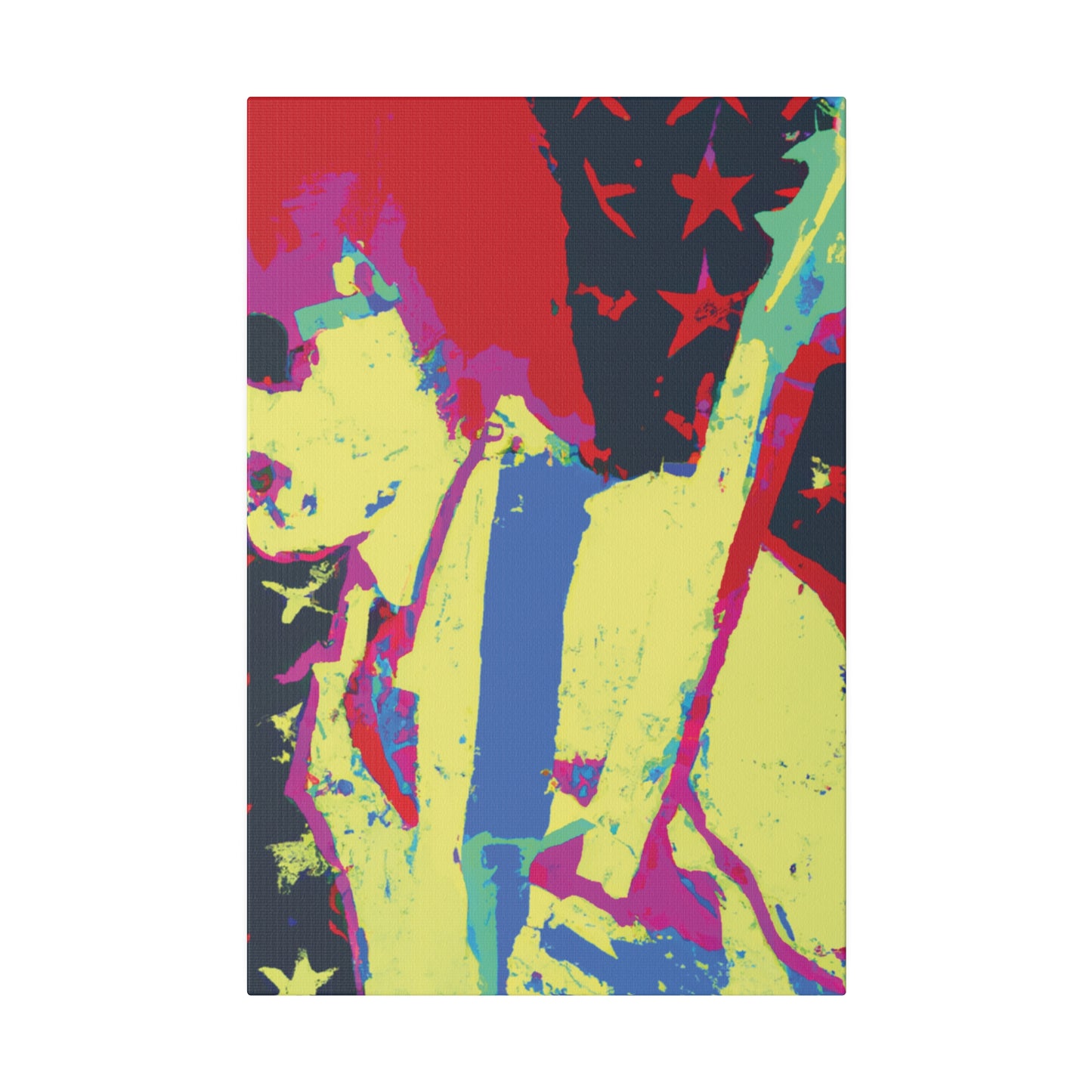 9735F - Rockstar Painting Print | Face | Abstract | Poster | Home Decor | Wall Art | Music Art | Canvas