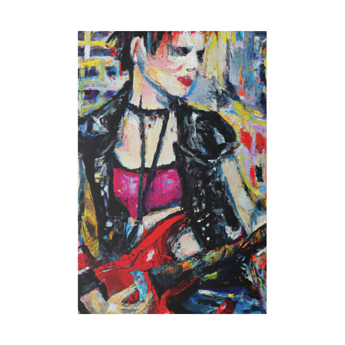 6167B - Rockstar Oil Painting Style Print | Poster | Home Decor | Wall Art | Music Art | Canvas