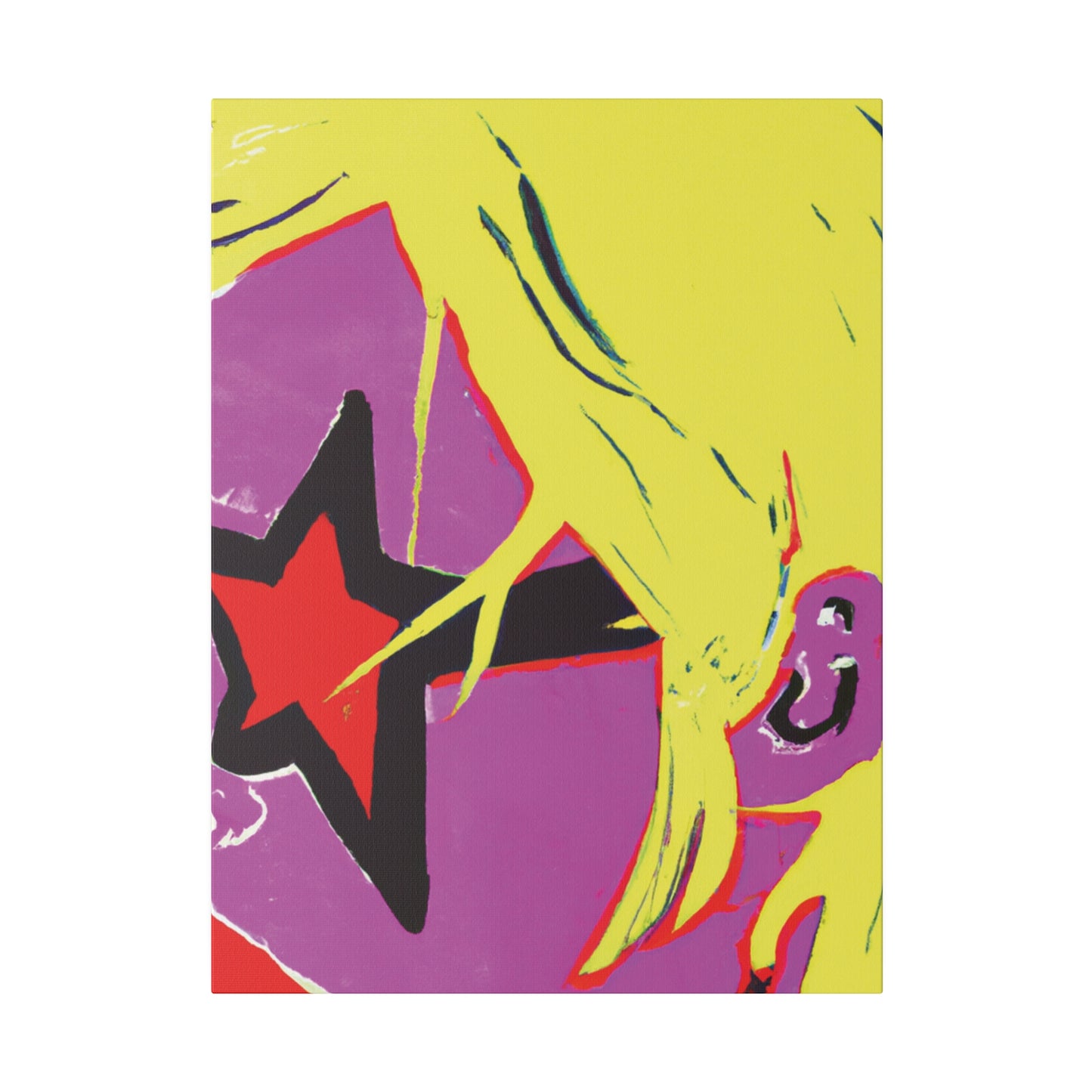 938K - Rockstar Painting Print | Face | Abstract | Poster | Home Decor | Wall Art | Music Art | Canvas