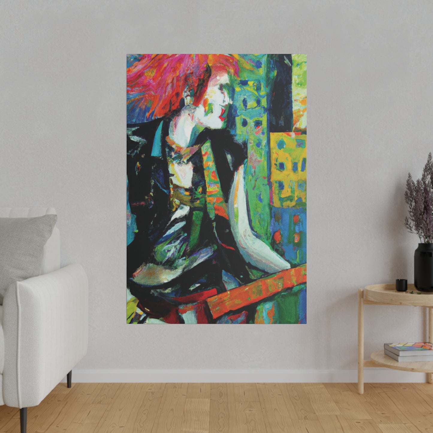 8726V - Rockstar Oil Painting Style Print | Poster | Home Decor | Wall Art | Music Art | Canvas