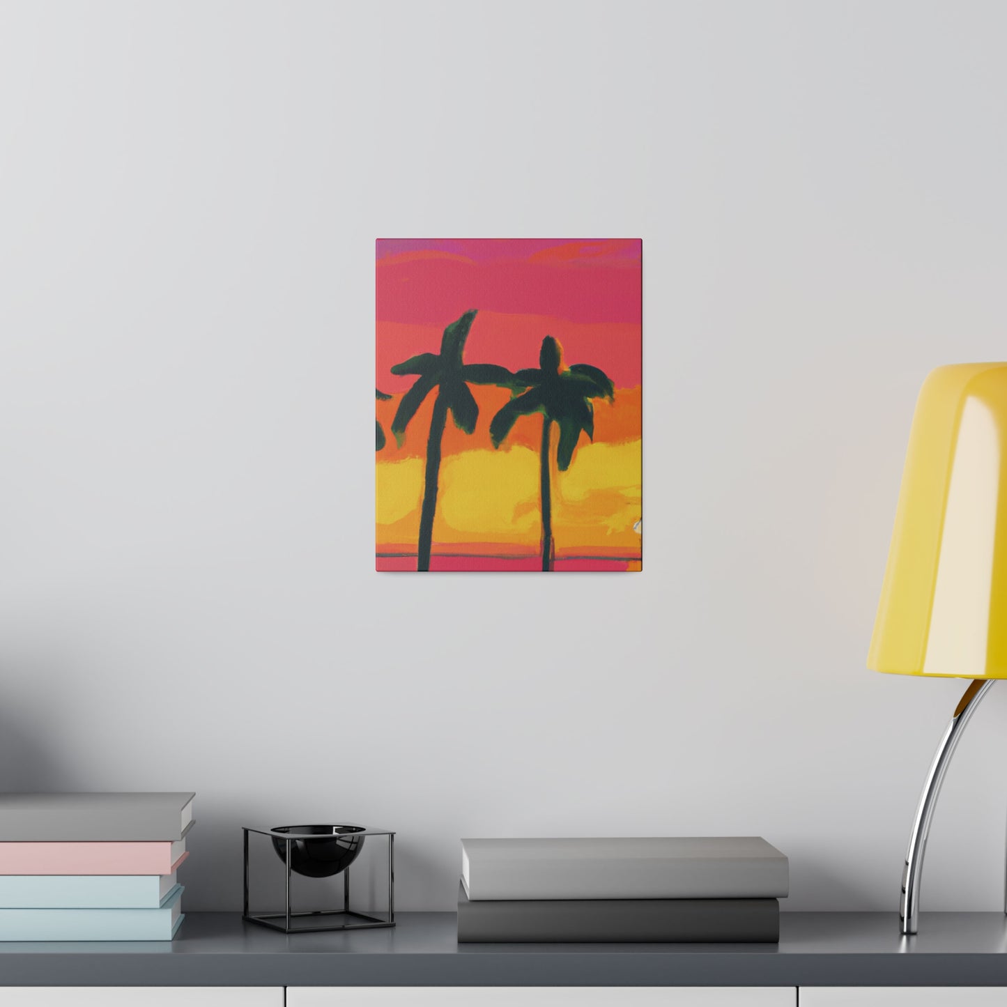 9642Q - Miami Beach Sunset Painting Print | Miami | Beach | Sunset | Poster | Home Decor | Wall Art | Canvas