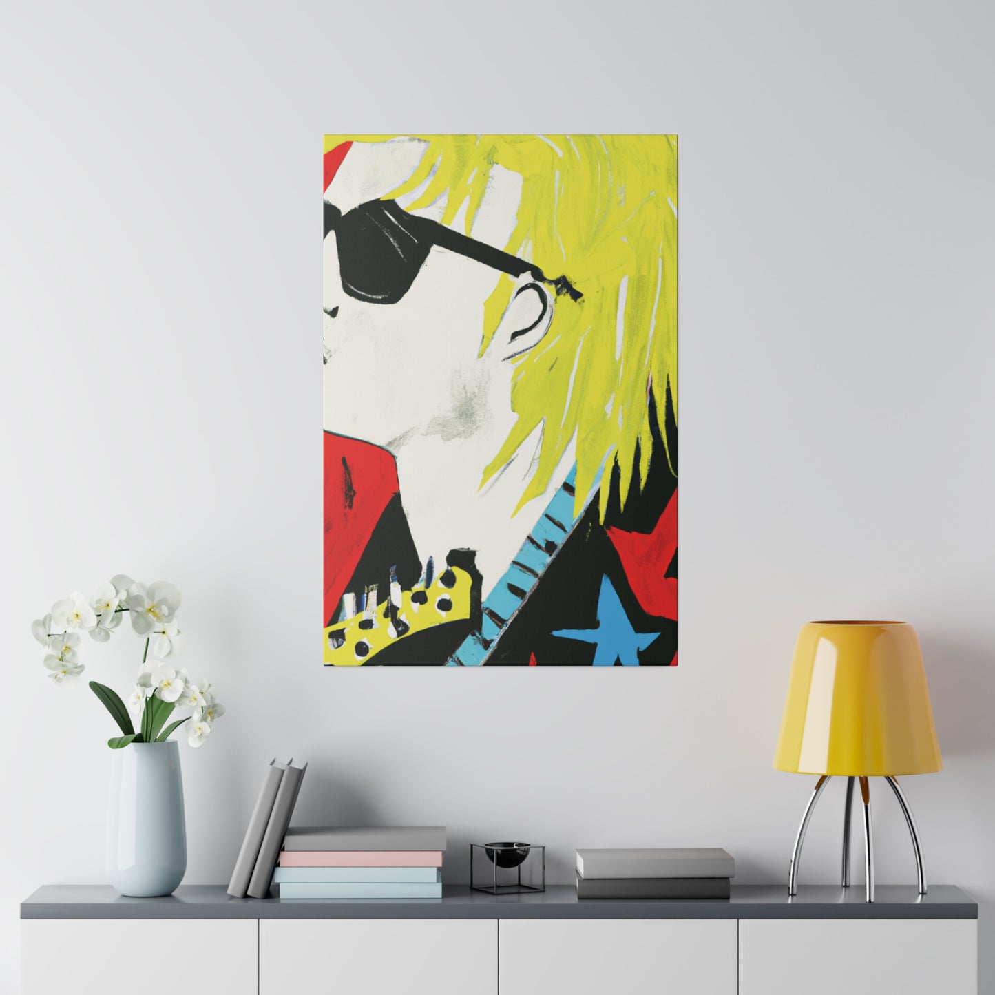 6755U - Rockstar Painting Print | Face | Abstract | Poster | Home Decor | Wall Art | Music Art | Canvas