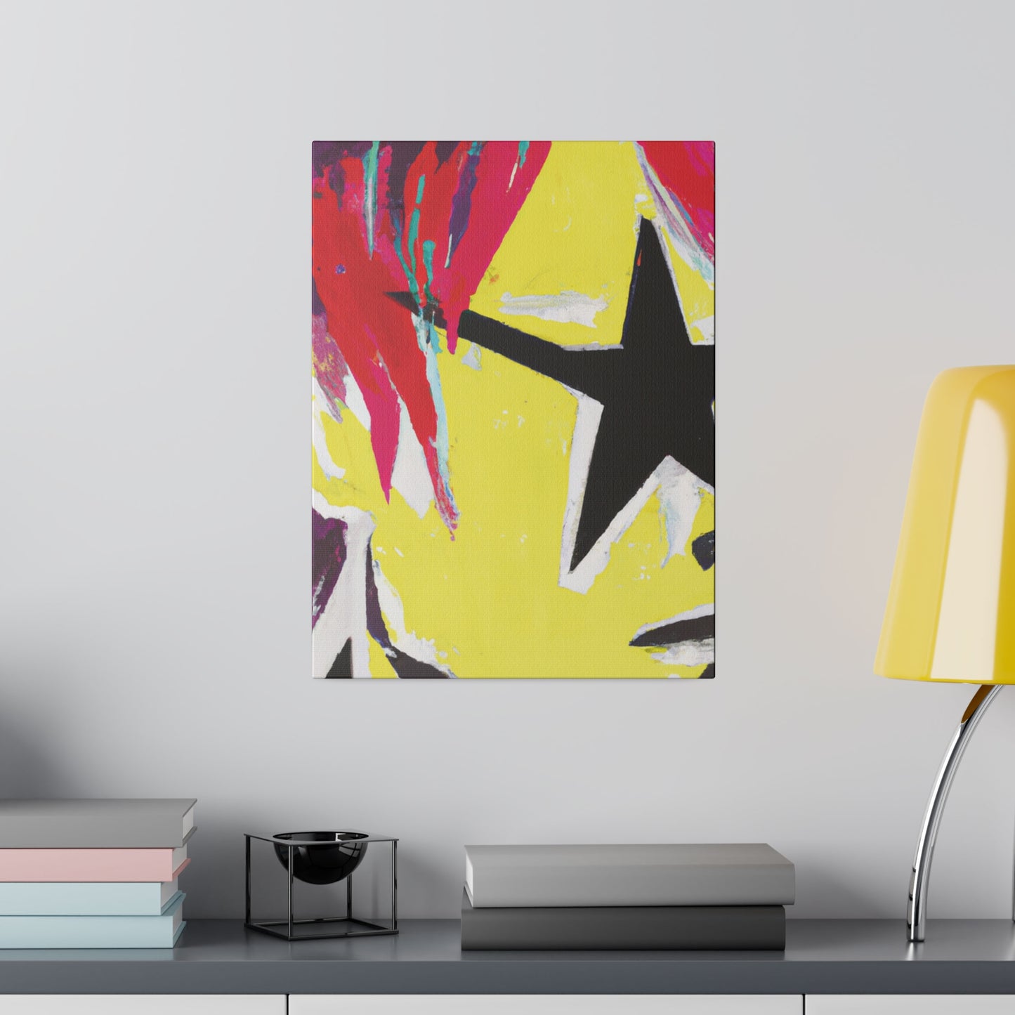 8768M - Rockstar Painting Print | Face | Abstract | Poster | Home Decor | Wall Art | Music Art | Canvas