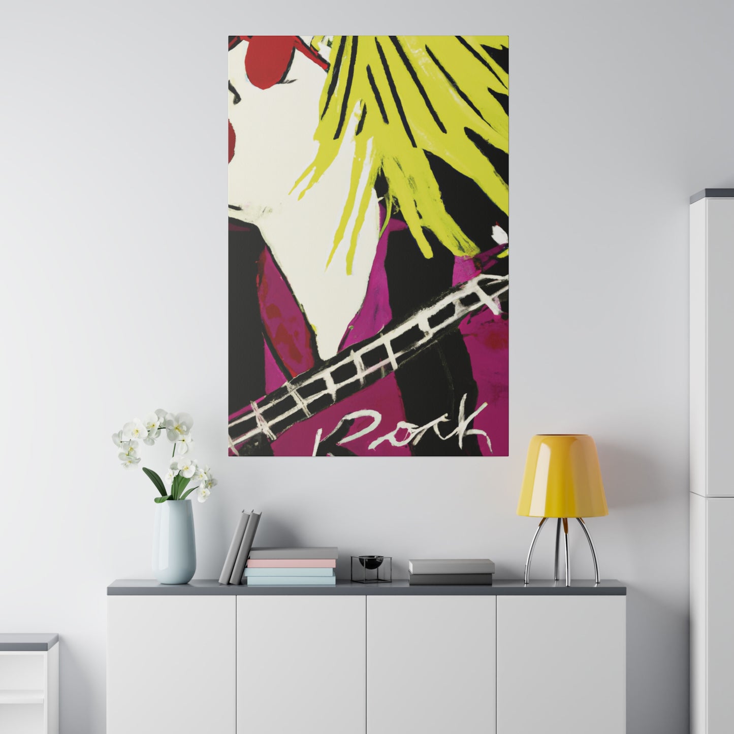 7182Q - Rockstar Painting Print | Face | Abstract | Poster | Home Decor | Wall Art | Music Art | Canvas