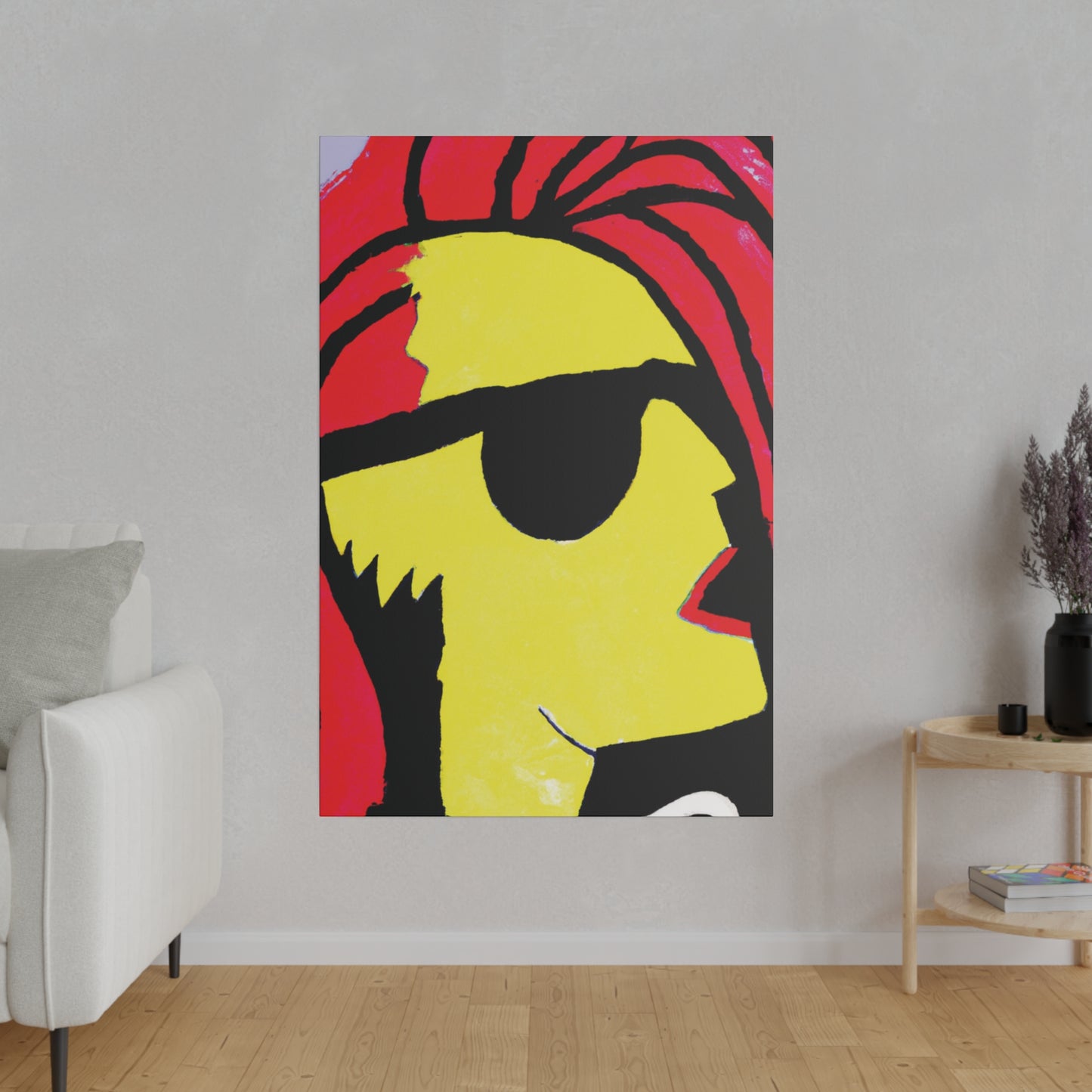 9456P - Rockstar Painting Print | Face | Abstract | Poster | Home Decor | Wall Art | Music Art | Canvas