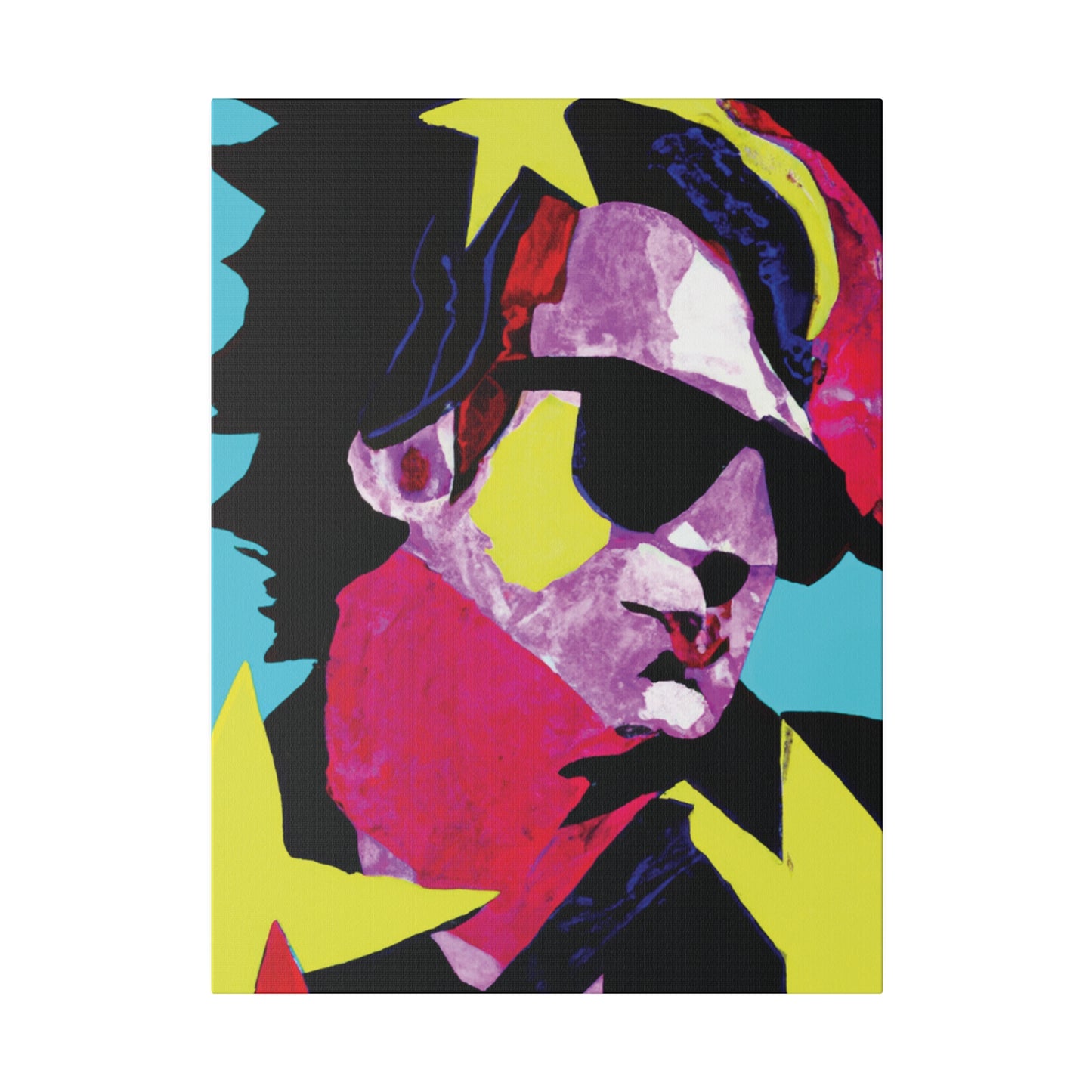 6749z - Rockstar Painting Print | Face | Abstract | Poster | Home Decor | Wall Art | Music Art | Canvas