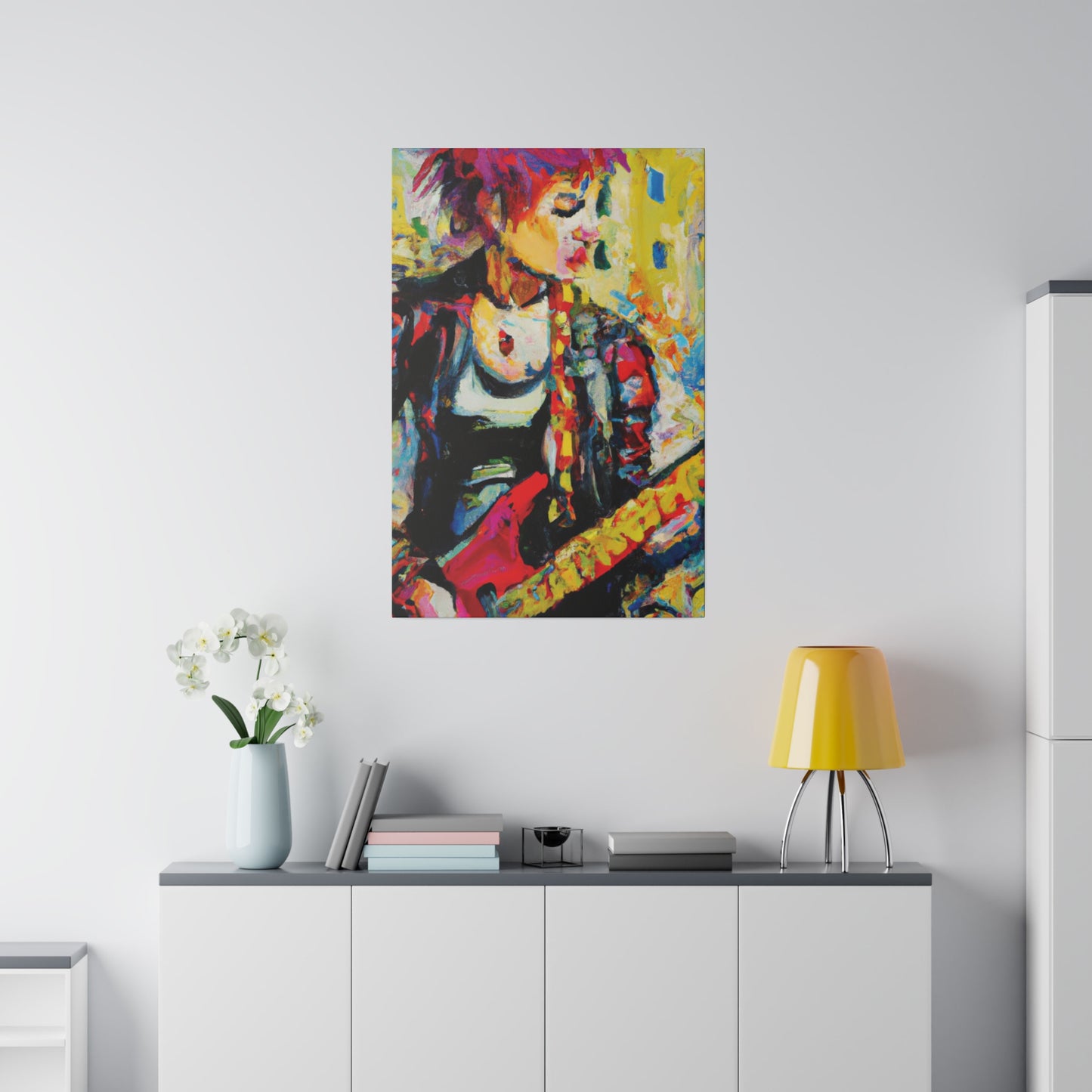 8768U - Rockstar Oil Painting Style Print | Poster | Home Decor | Wall Art | Music Art | Canvas