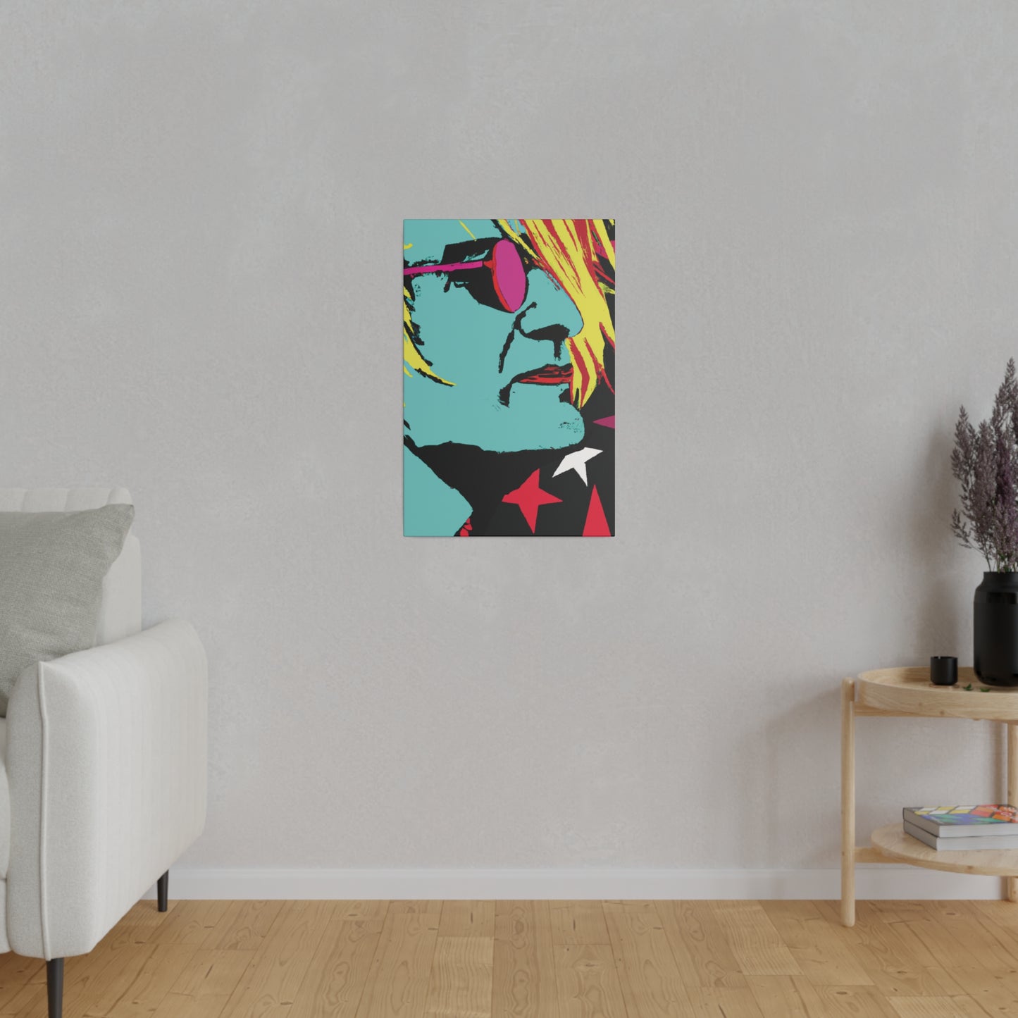 9486Q - Rockstar Painting Print | Face | Abstract | Poster | Home Decor | Wall Art | Music Art | Canvas