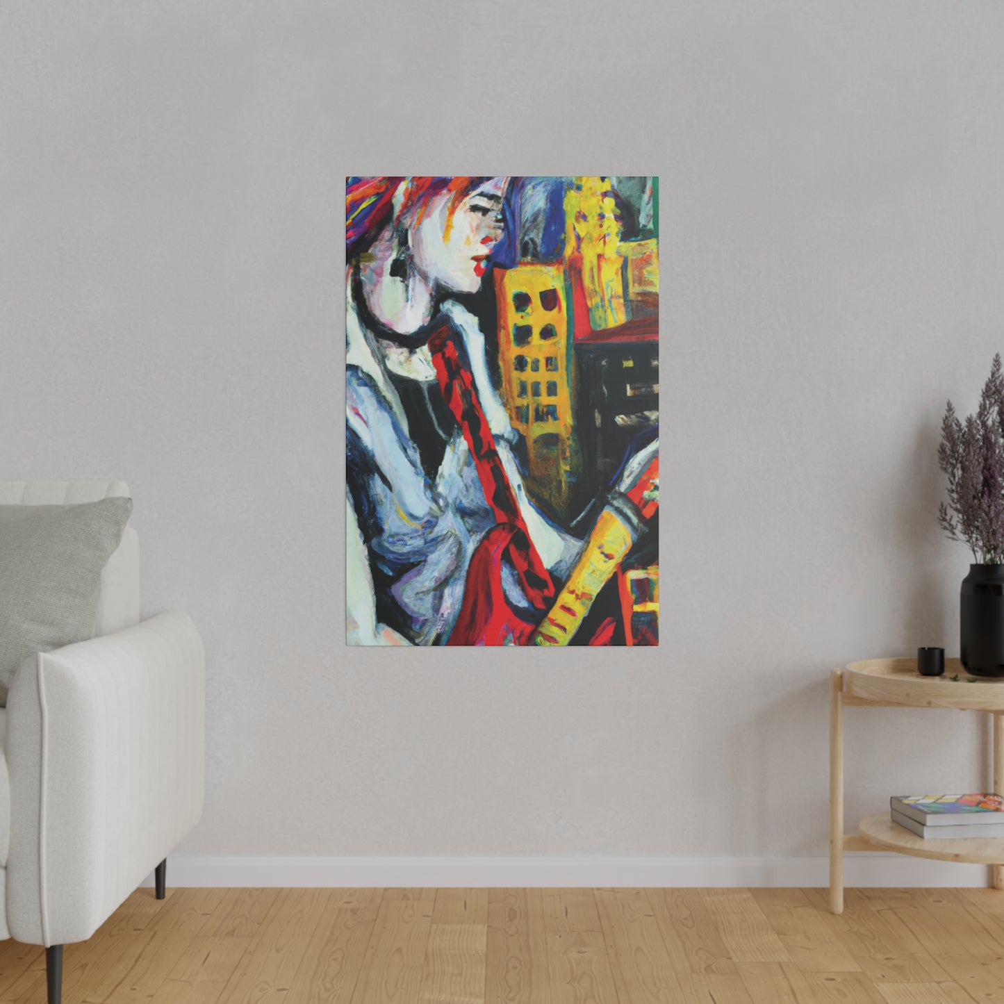 4053F - Rockstar Oil Painting Style Print | Poster | Home Decor | Wall Art | Music Art | Canvas