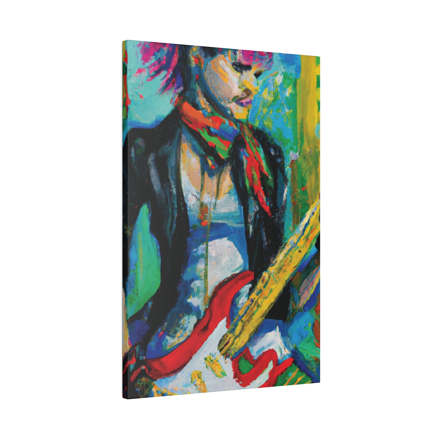 7264L - Rockstar Oil Painting Style Print | Poster | Home Decor | Wall Art | Music Art | Canvas