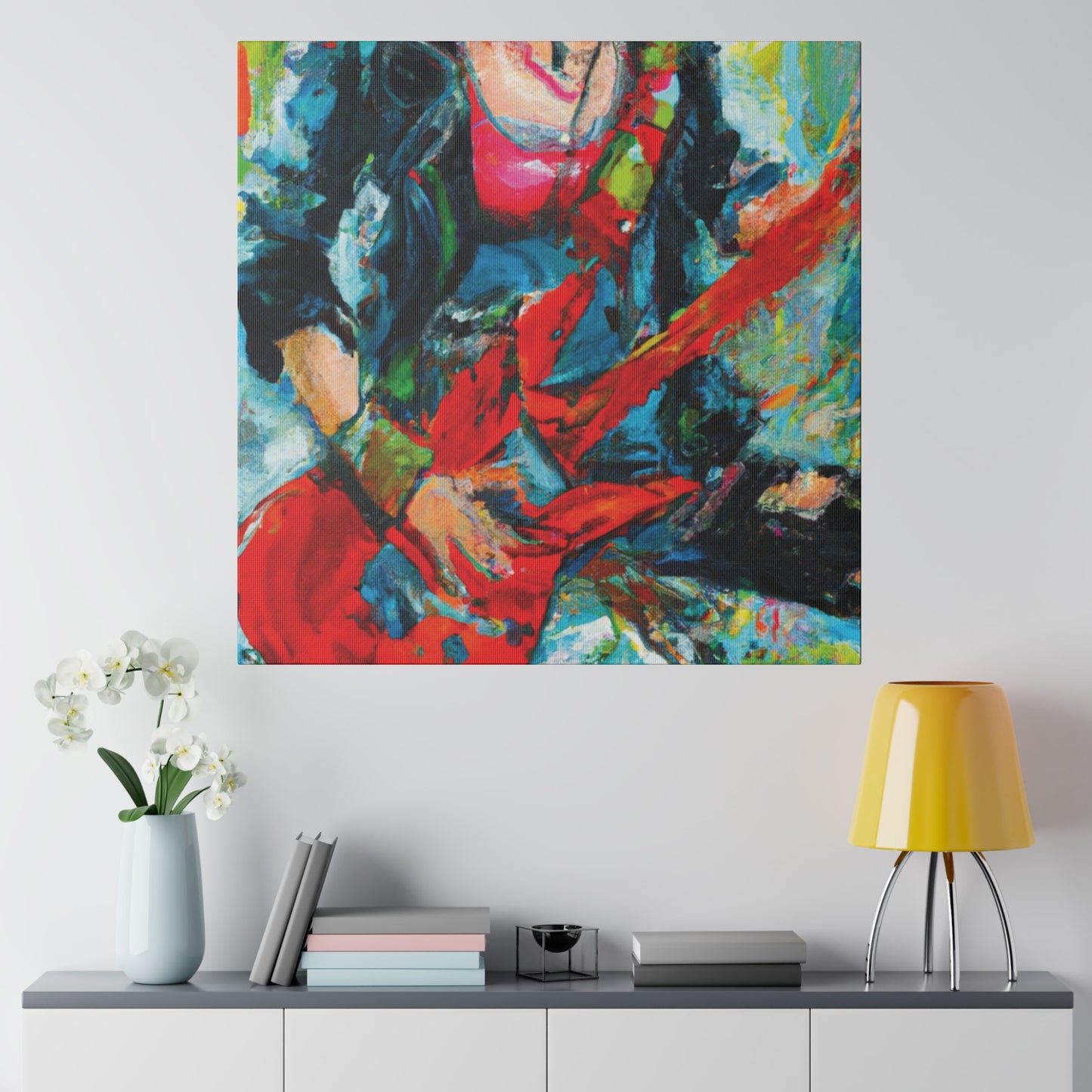 7746Y - Rockstar Oil Painting Style Print | Poster | Home Decor | Wall Art | Music Art | Canvas