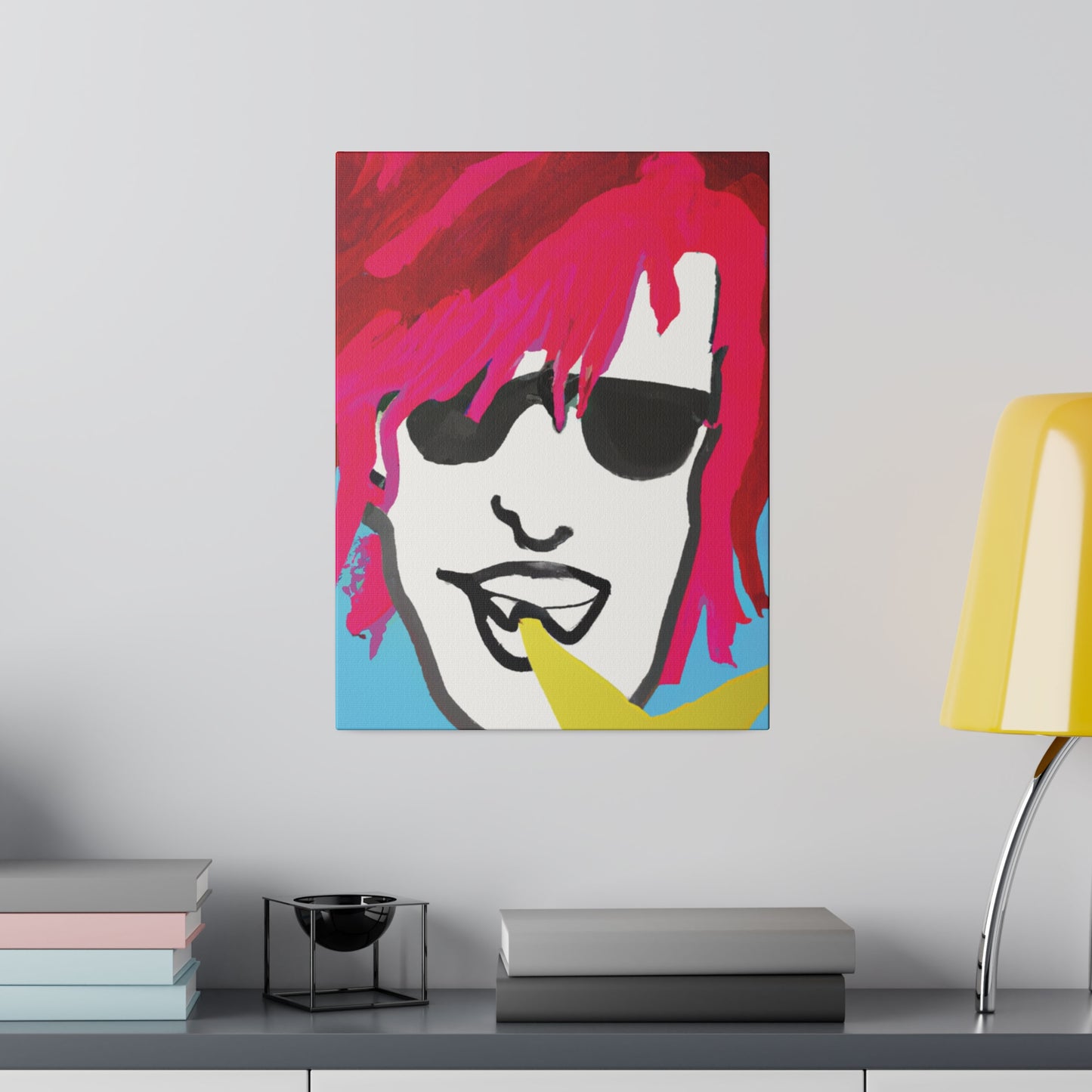 8342F - Rockstar Painting Print | Face | Abstract | Poster | Home Decor | Wall Art | Music Art | Canvas