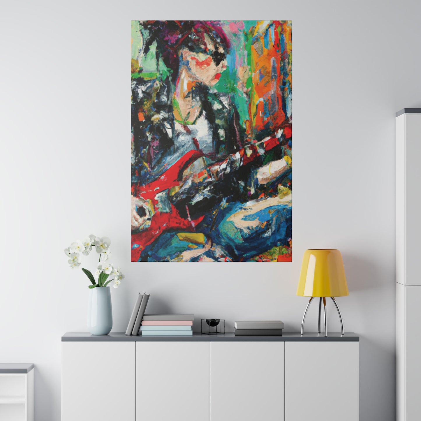 8390L - Rockstar Oil Painting Style Print | Poster | Home Decor | Wall Art | Music Art | Canvas