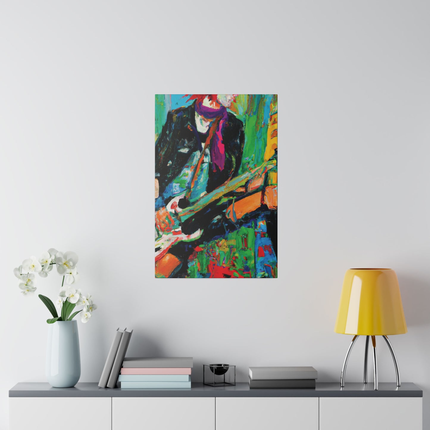 6595X - Rockstar Oil Painting Style Print | Poster | Home Decor | Wall Art | Music Art | Canvas