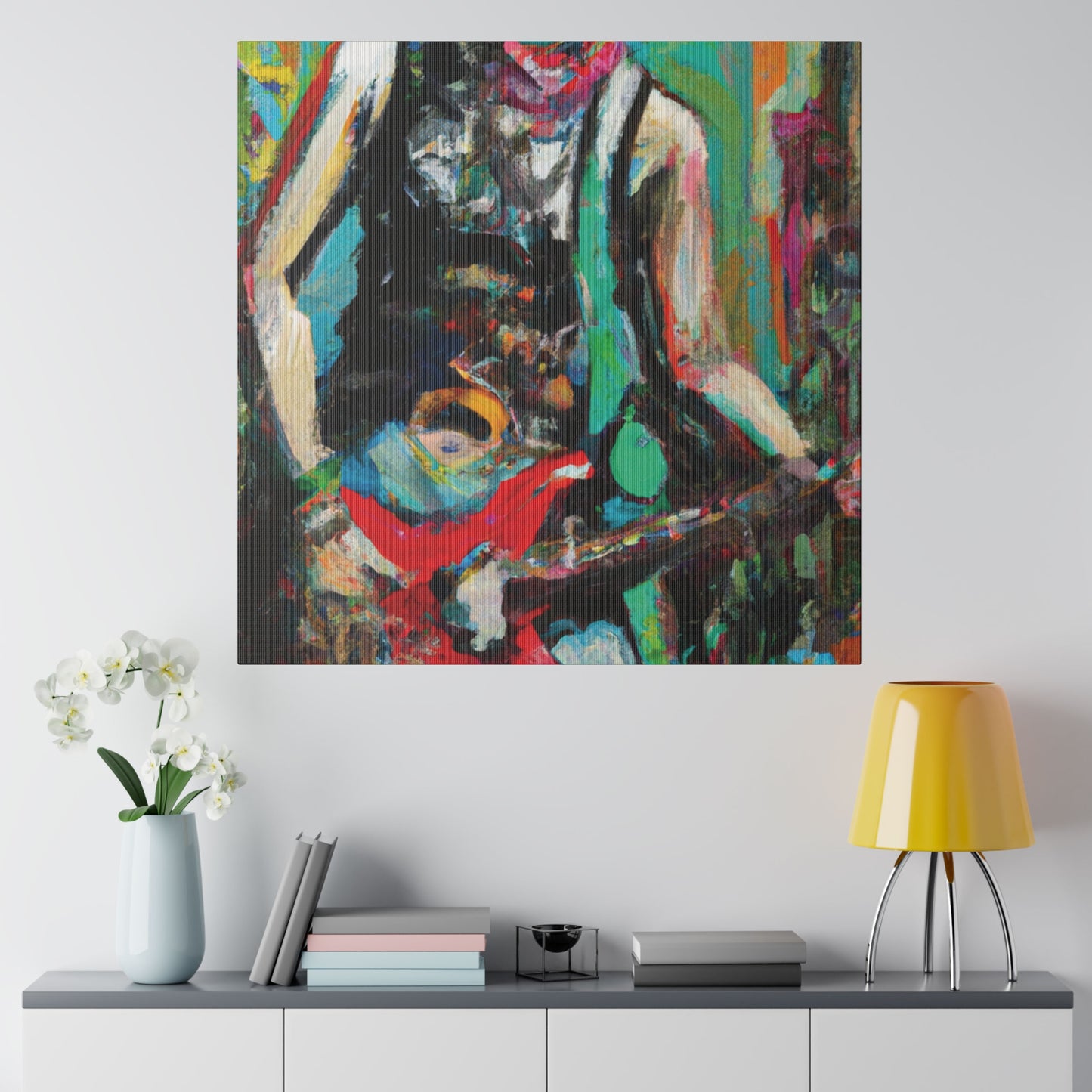 9287Z - Rockstar Oil Painting Style Print | Poster | Home Decor | Wall Art | Music Art | Canvas