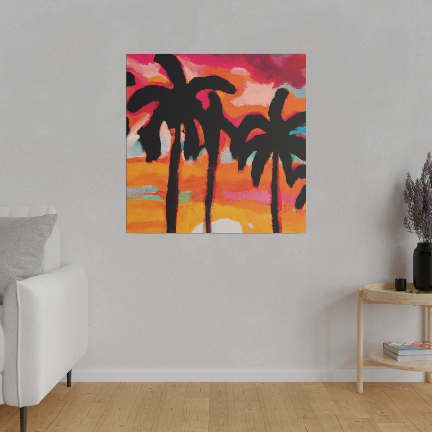 4763O - Miami Beach Sunset Painting Print | Miami | Beach | Sunset | Poster | Home Decor | Wall Art | Canvas