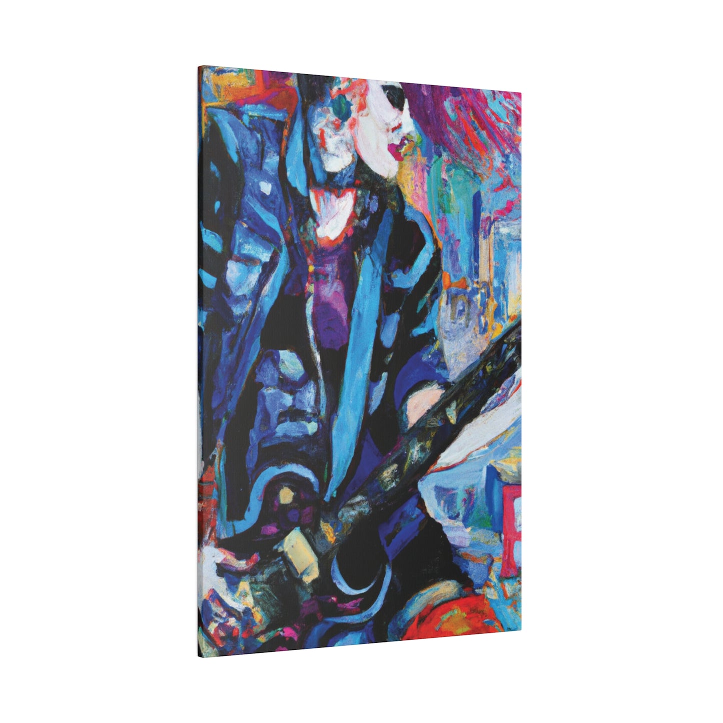 7204K - Rockstar Oil Painting Style Print | Poster | Home Decor | Wall Art | Music Art | Canvas