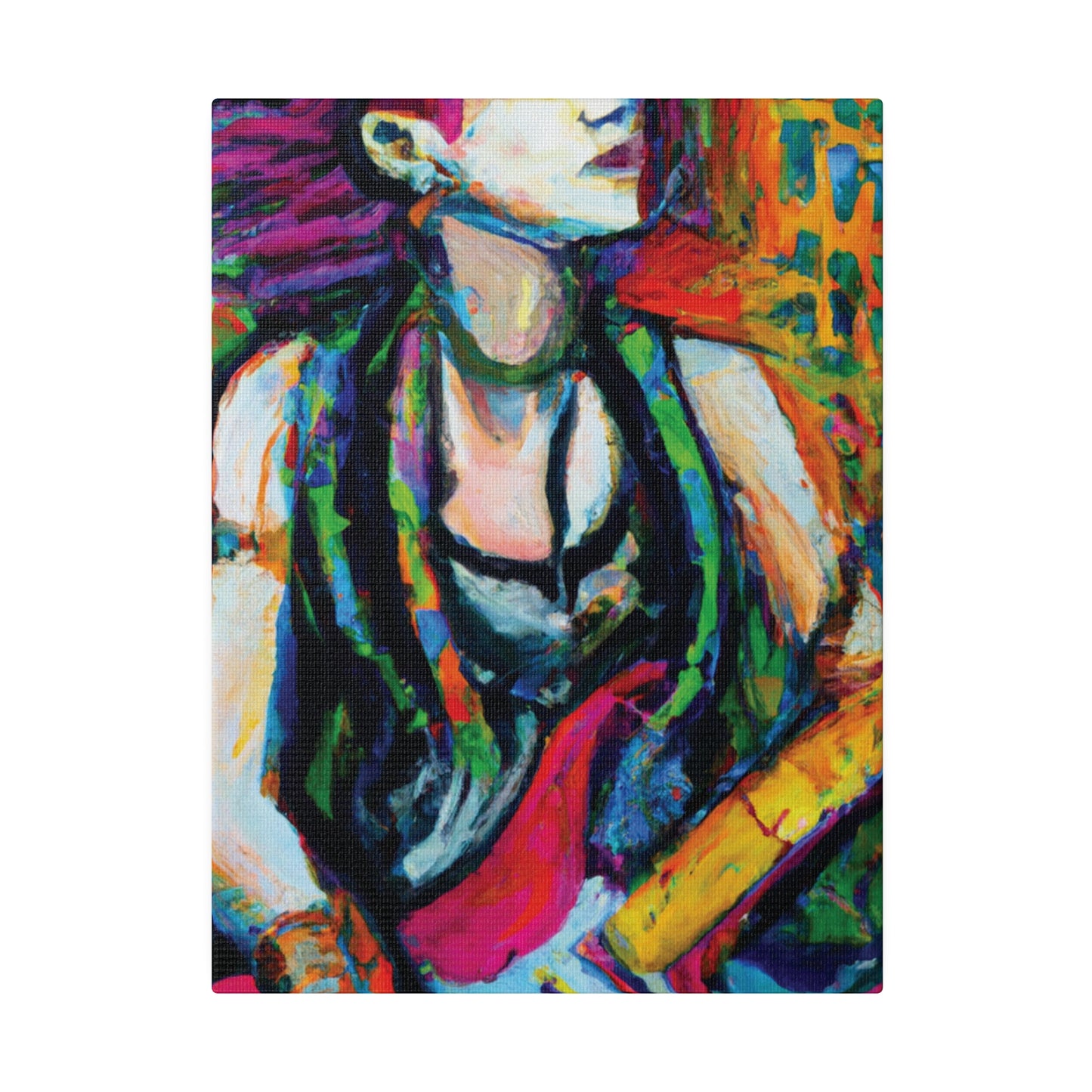 9572N - Rockstar Oil Painting Style Print | Poster | Home Decor | Wall Art | Music Art | Canvas