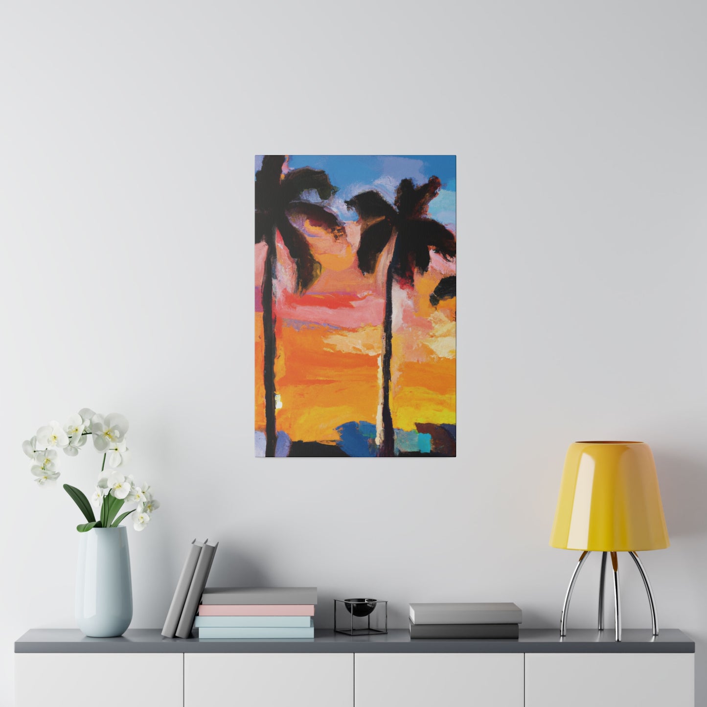 3236E - Miami Beach Sunset Painting Print | Miami | Beach | Sunset | Poster | Home Decor | Wall Art | Canvas