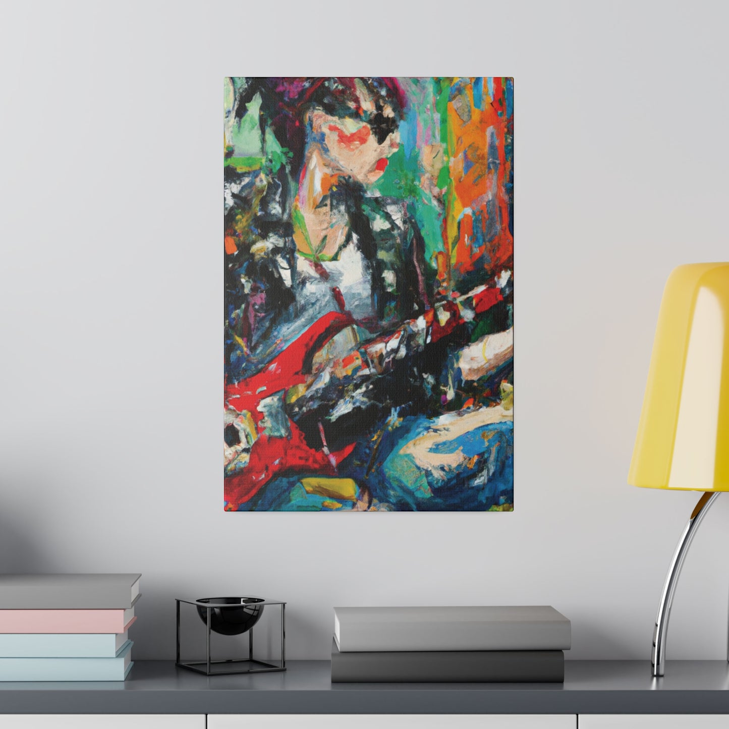 8390L - Rockstar Oil Painting Style Print | Poster | Home Decor | Wall Art | Music Art | Canvas