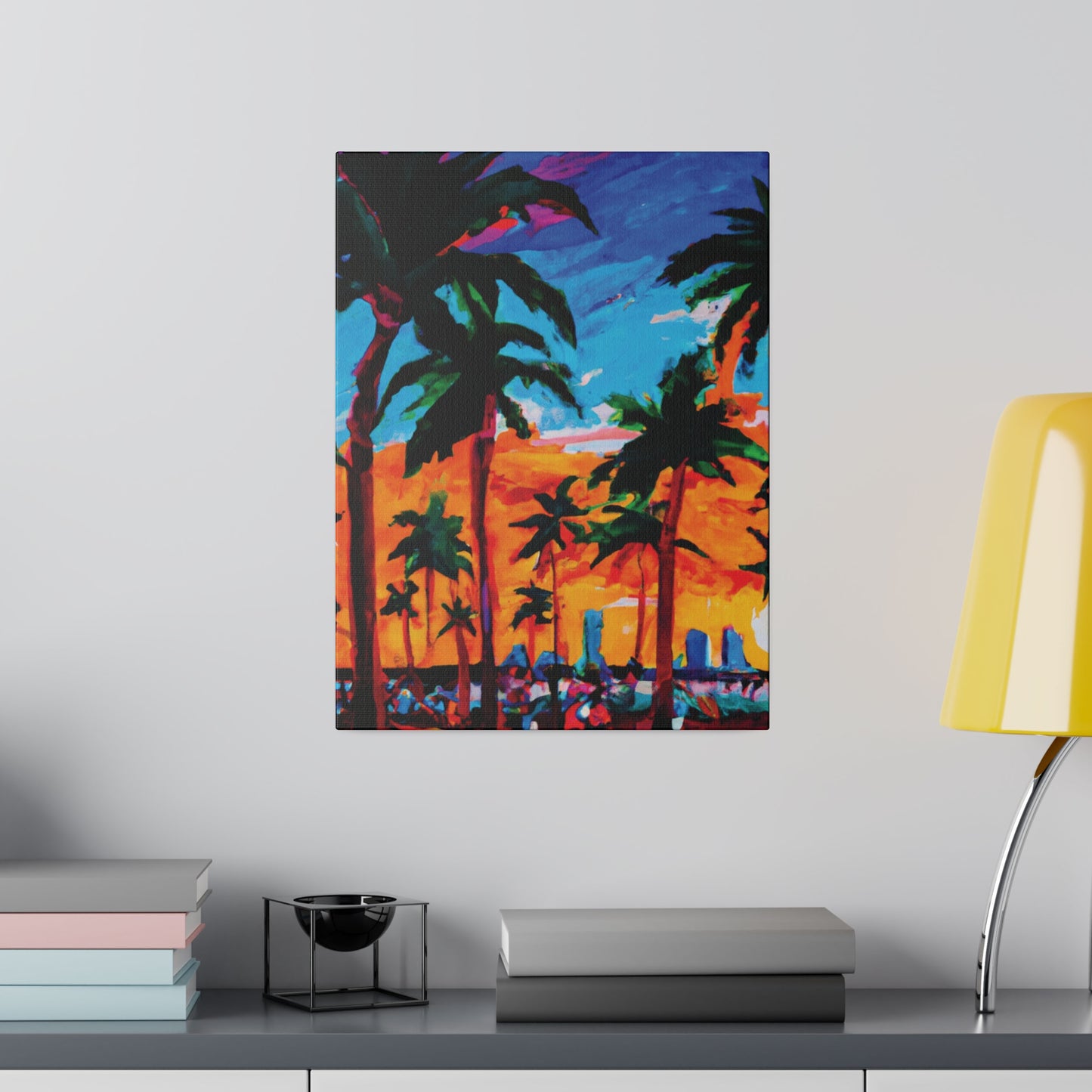 8453X - Miami Beach Sunset Painting Print | Miami | Beach | Sunset | Poster | Home Decor | Wall Art | Canvas