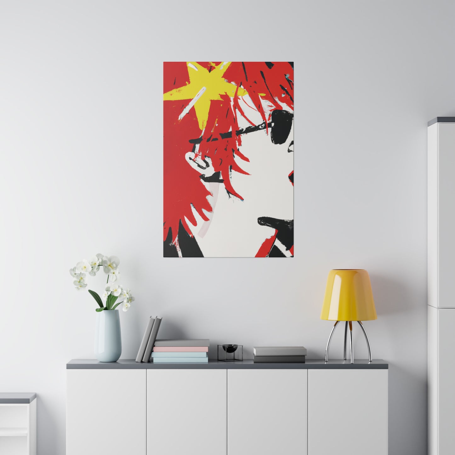 4682S - Rockstar Painting Print | Face | Abstract | Poster | Home Decor | Wall Art | Music Art | Canvas