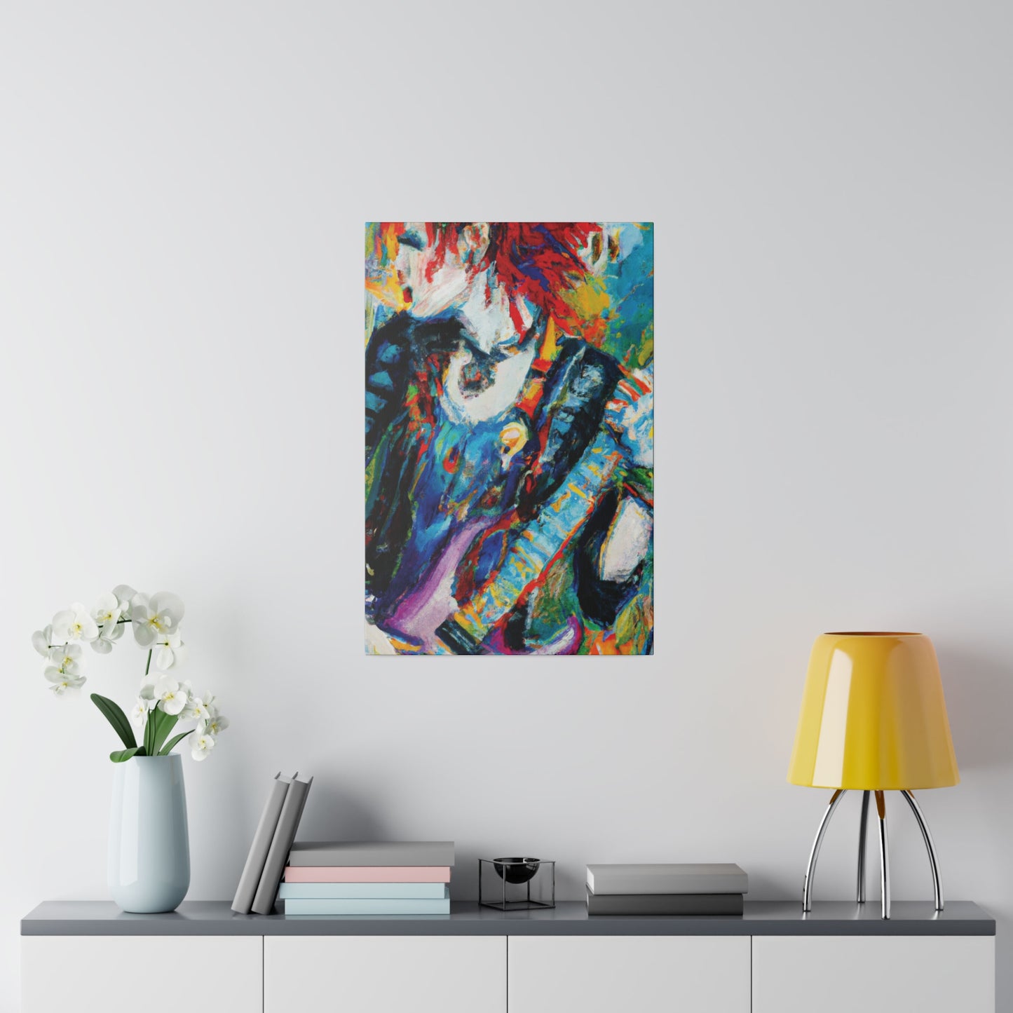 7458A - Rockstar Oil Painting Style Print | Poster | Home Decor | Wall Art | Music Art | Canvas