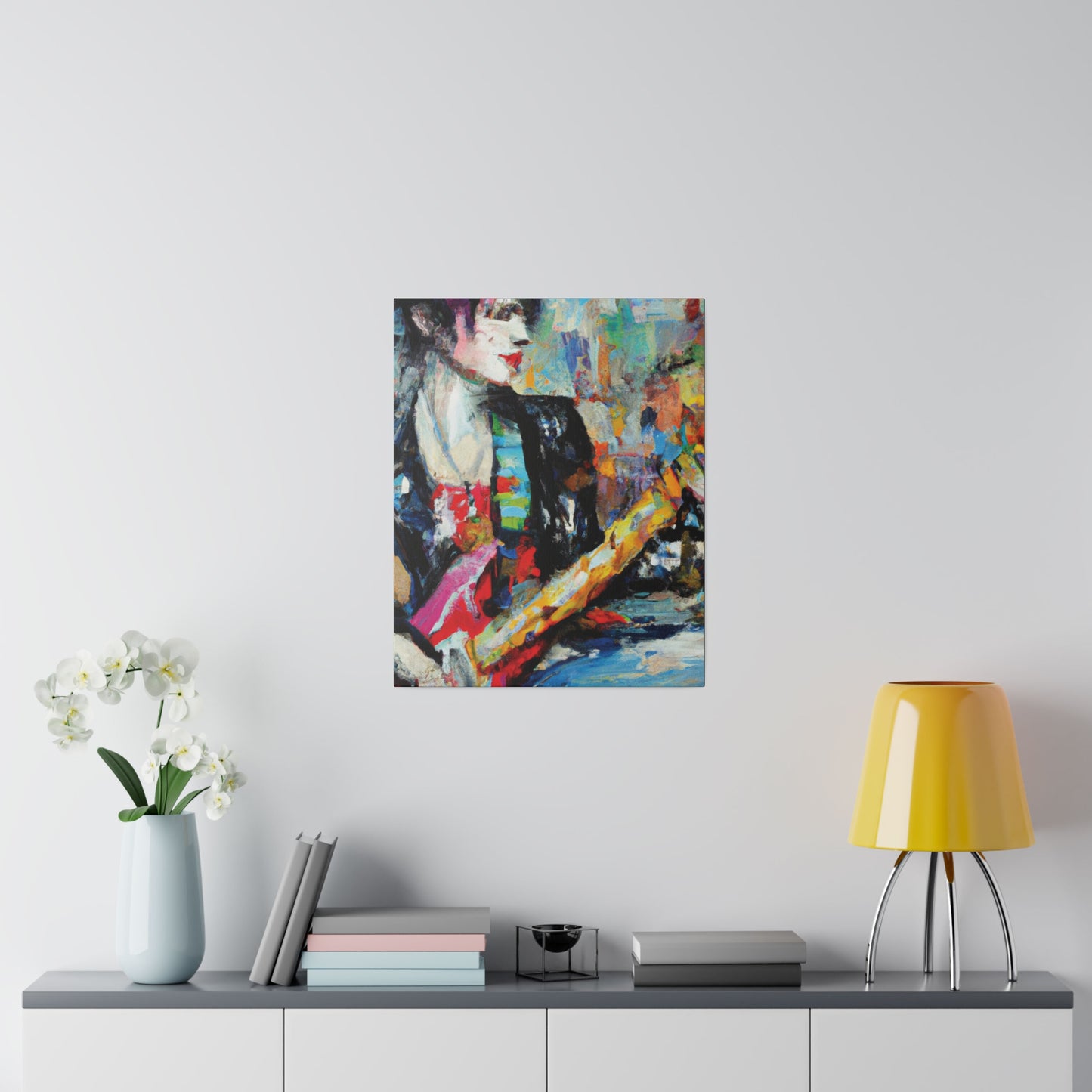 8162K - Rockstar Oil Painting Style Print | Poster | Home Decor | Wall Art | Music Art | Canvas