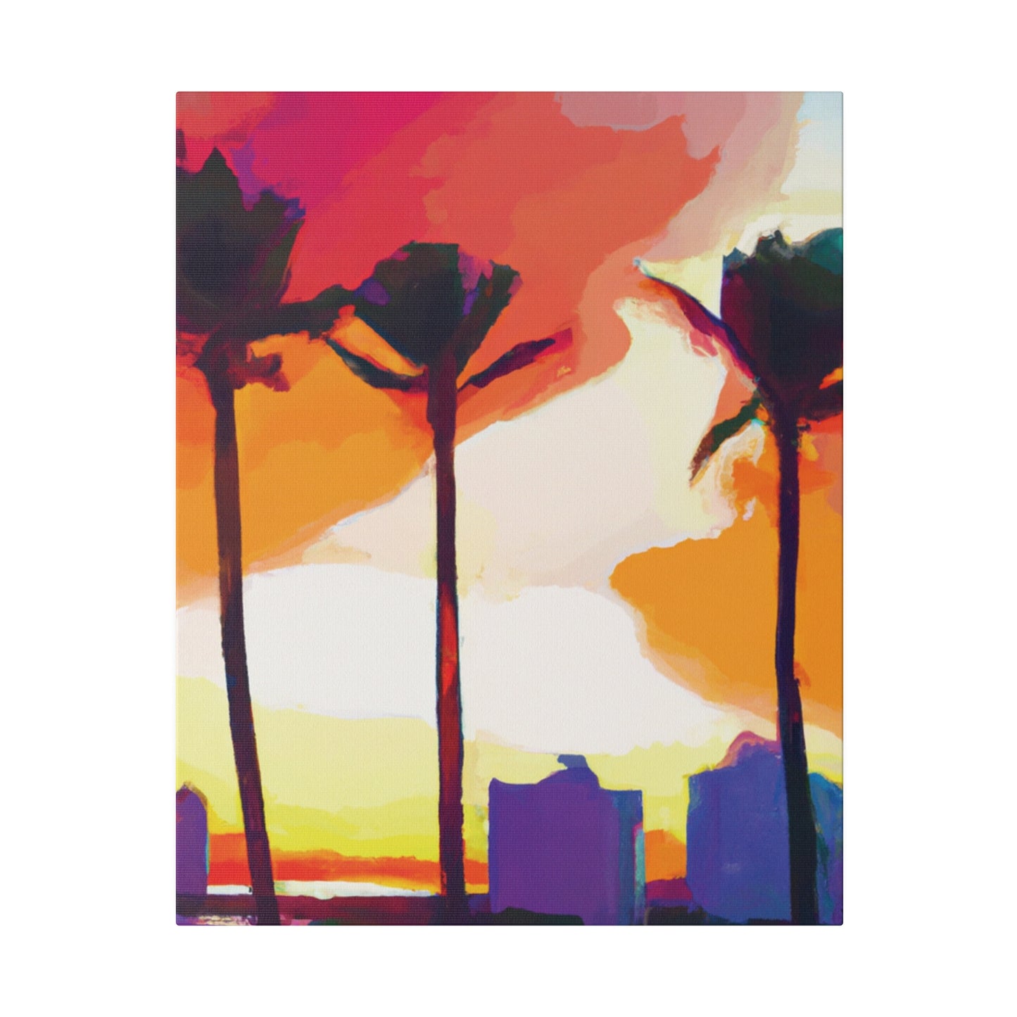 1605J - Miami Beach Sunset Painting Print | Miami | Beach | Sunset | Poster | Home Decor | Wall Art | Canvas