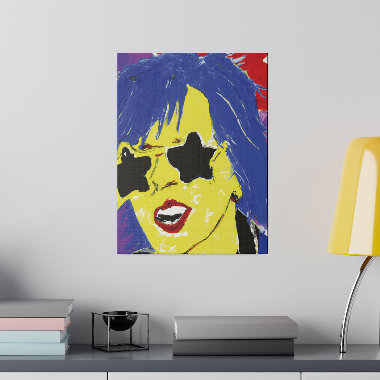 6721Z - Rockstar Painting Print | Face | Abstract | Poster | Home Decor | Wall Art | Music Art | Canvas