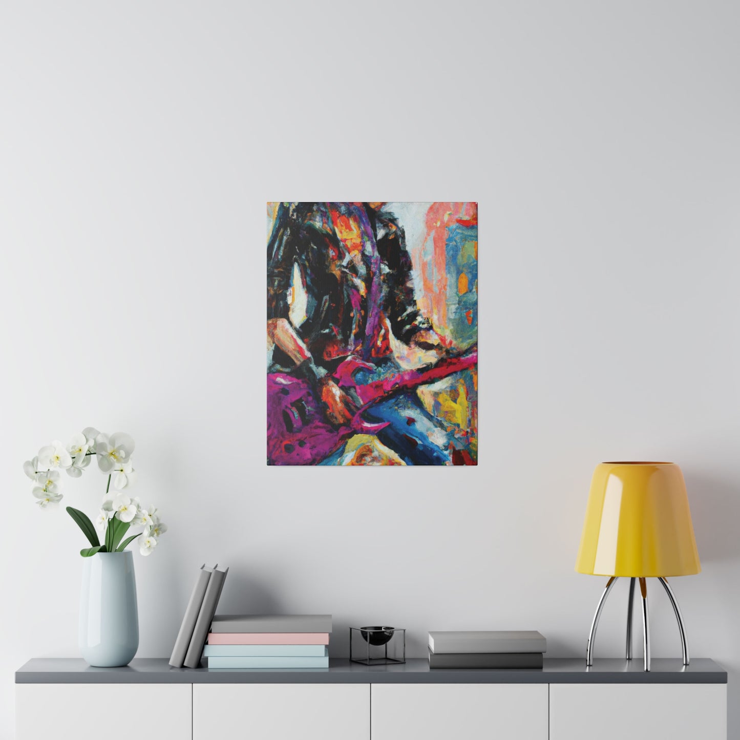 9175L - Rockstar Oil Painting Style Print | Poster | Home Decor | Wall Art | Music Art | Canvas