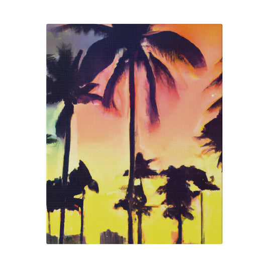 5608P - Miami Beach Sunset Painting Print | Miami | Beach | Sunset | Poster | Home Decor | Wall Art | Canvas