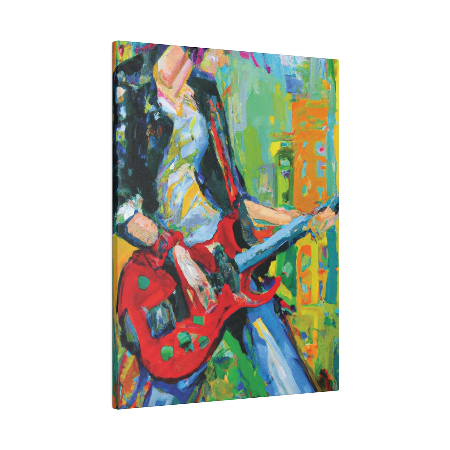 7369K - Rockstar Oil Painting Style Print | Poster | Home Decor | Wall Art | Music Art | Canvas