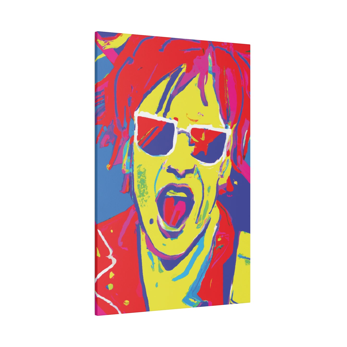 6706E - Rockstar Painting Print | Face | Abstract | Poster | Home Decor | Wall Art | Music Art | Canvas