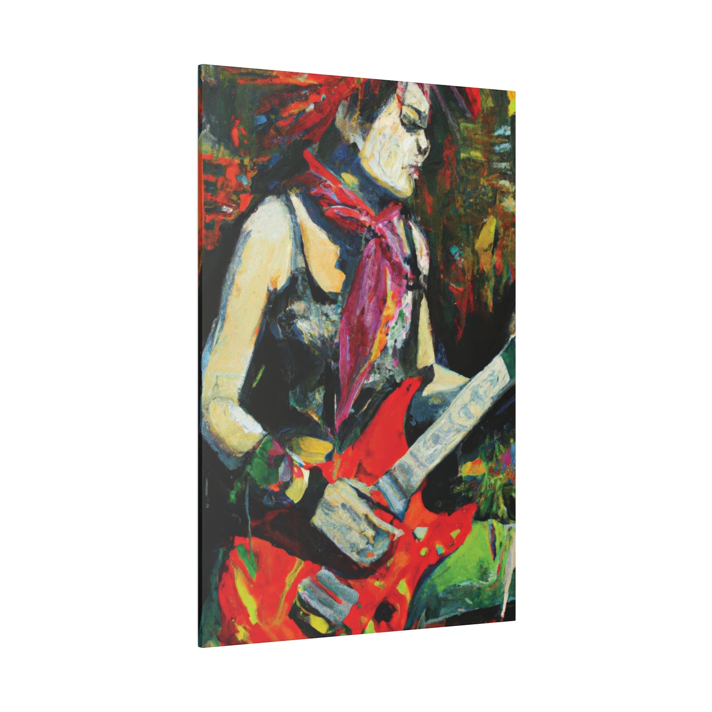 7203Q - Rockstar Oil Painting Style Print | Poster | Home Decor | Wall Art | Music Art | Canvas