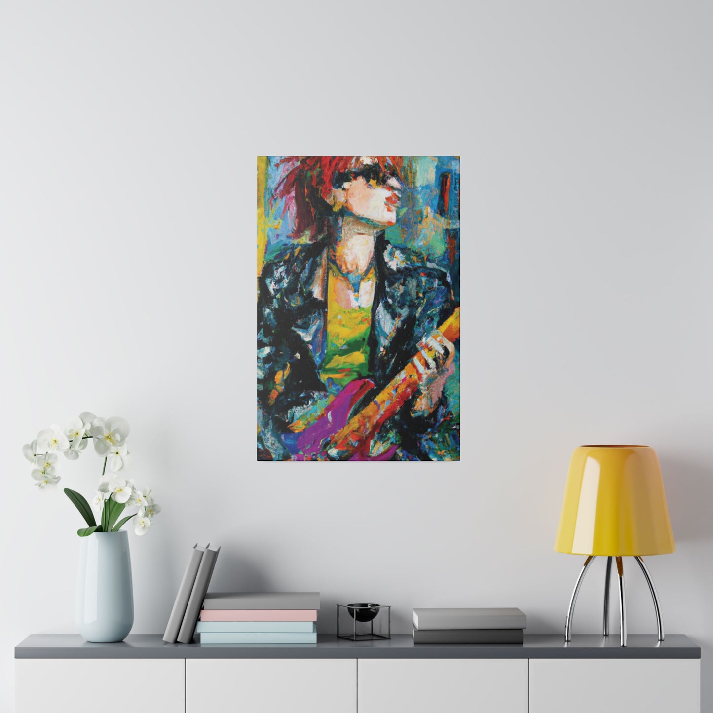 4638F - Rockstar Oil Painting Style Print | Poster | Home Decor | Wall Art | Music Art | Canvas