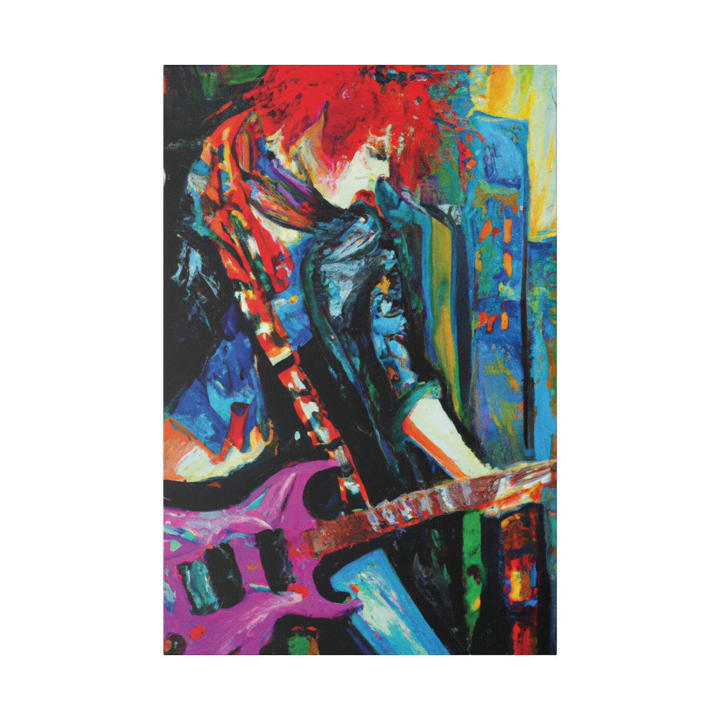 8461D - Rockstar Oil Painting Style Print | Poster | Home Decor | Wall Art | Music Art | Canvas